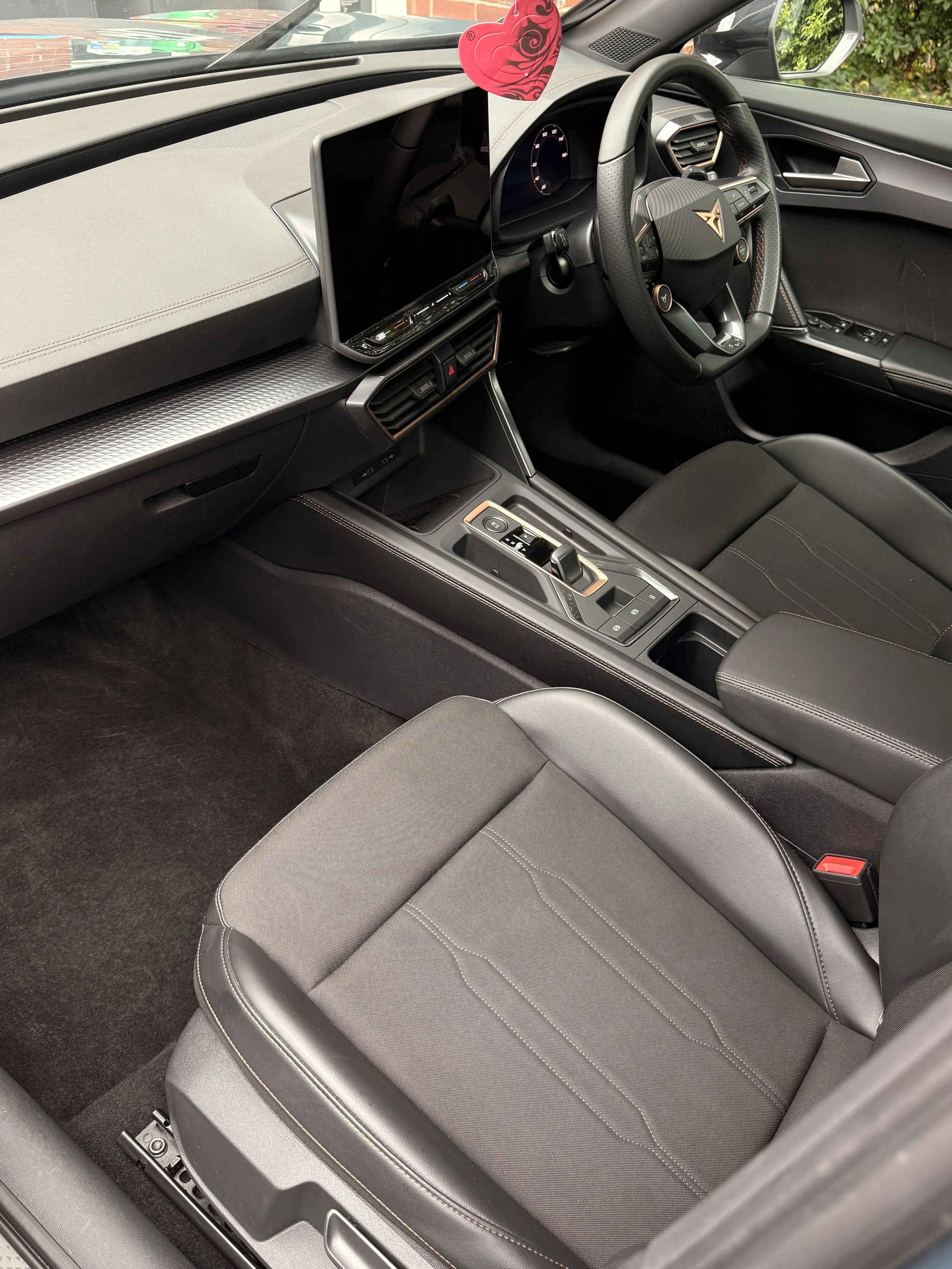 Clean car interior after professional mobile car valeting in Cheshire