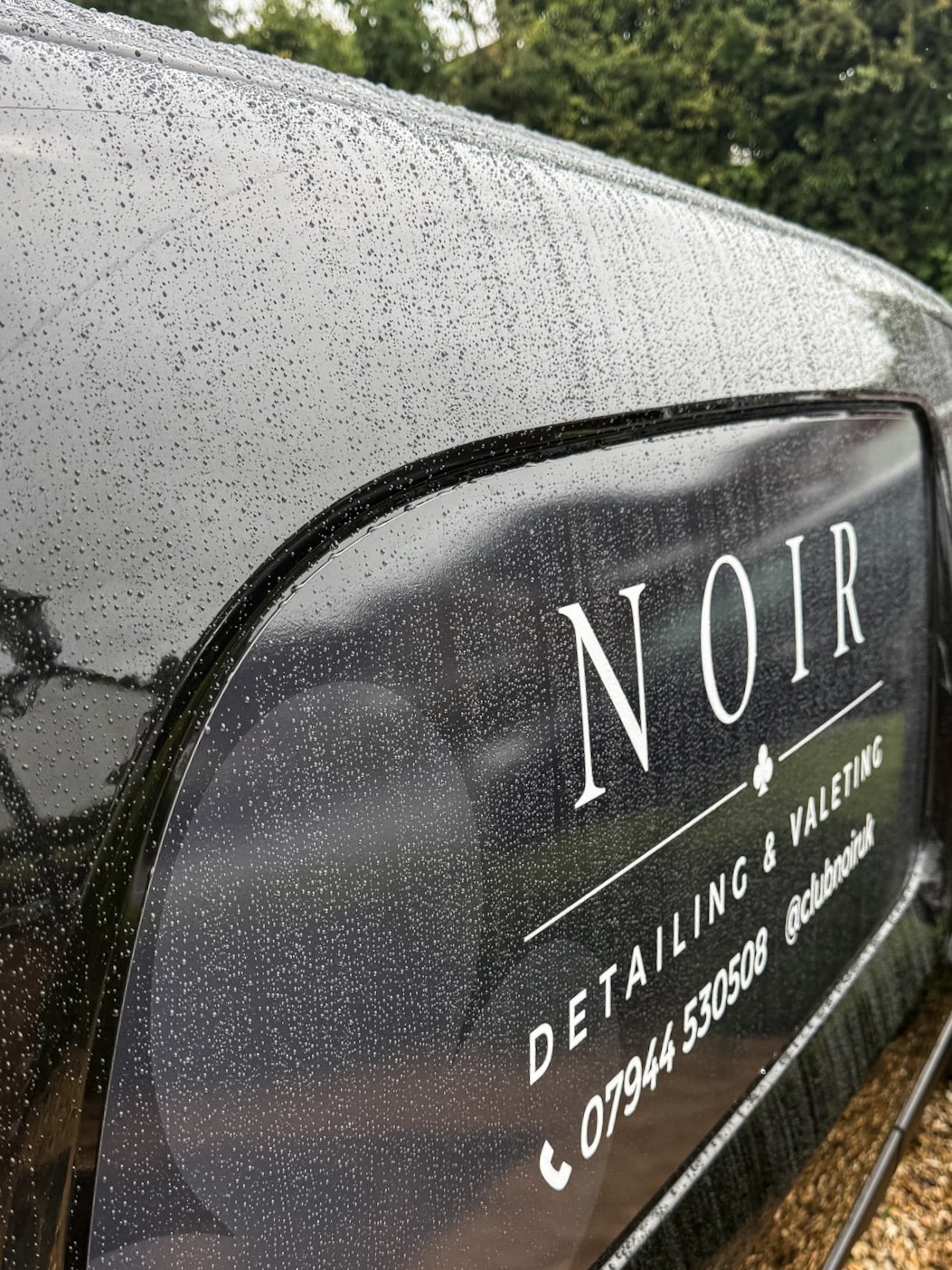 Noir Detailing & Valeting mobile car detailing van in Cheshire