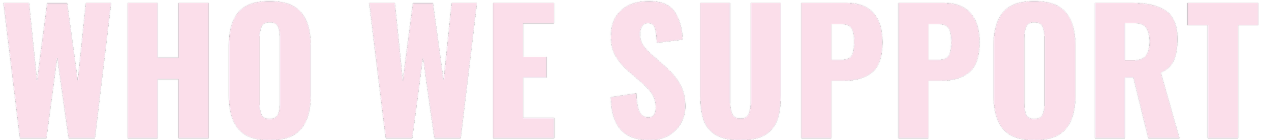 WHO WE SUPPORT