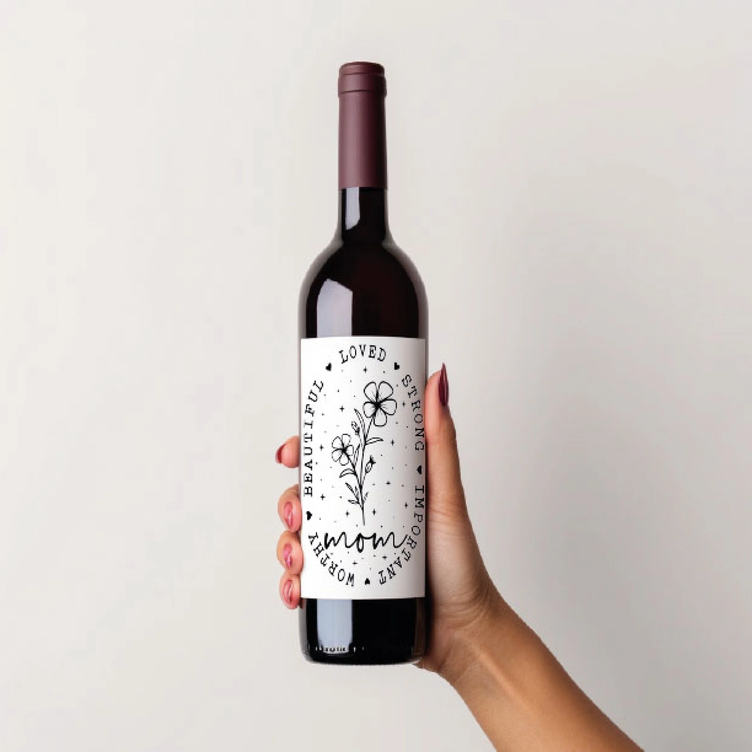 Botella de vino Loved