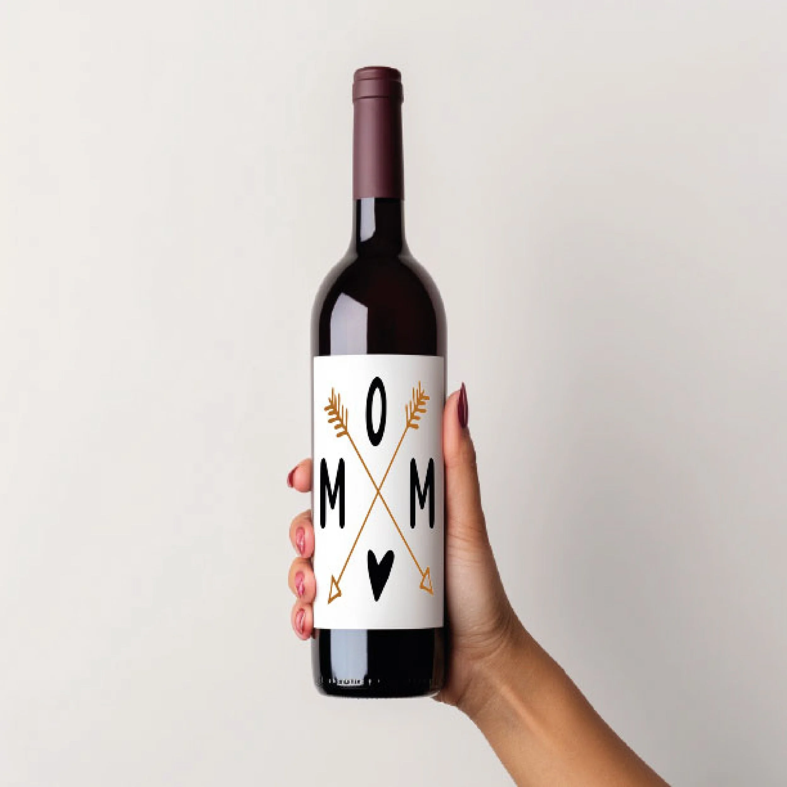 Botella de vino Mom