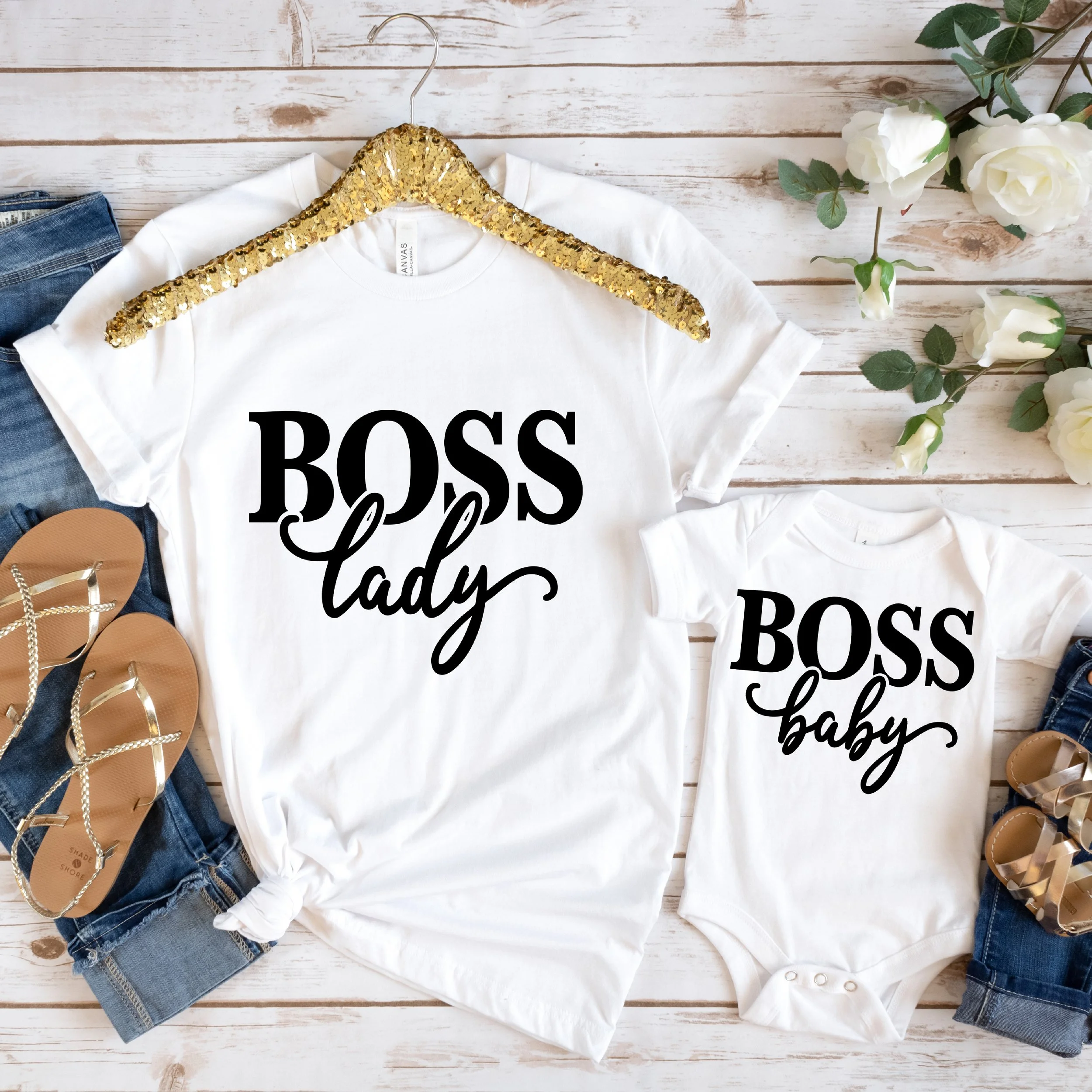 Camisetas duo Boss Lady / Boss Baby