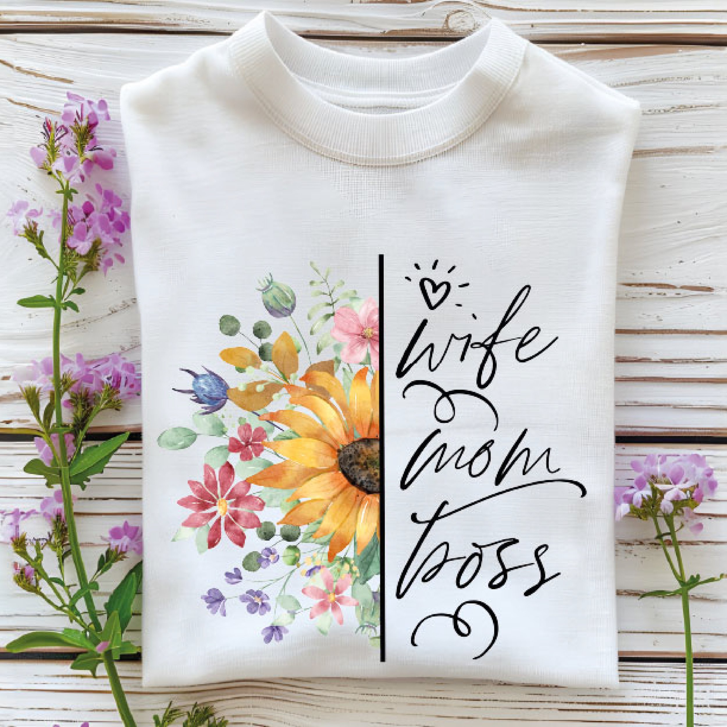 Camiseta Wife Mom Boss