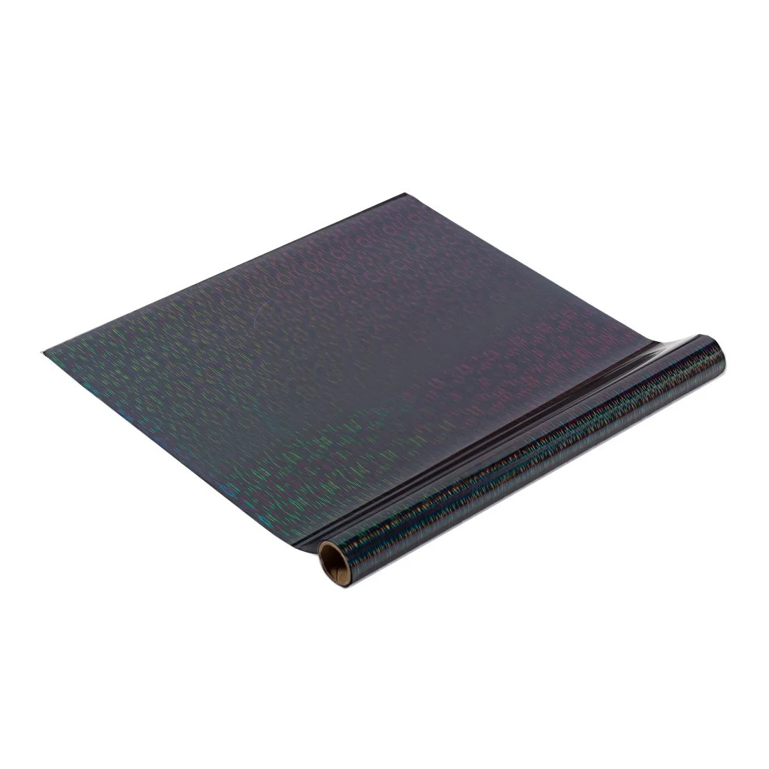 Foil tóner negro líneas holográfico