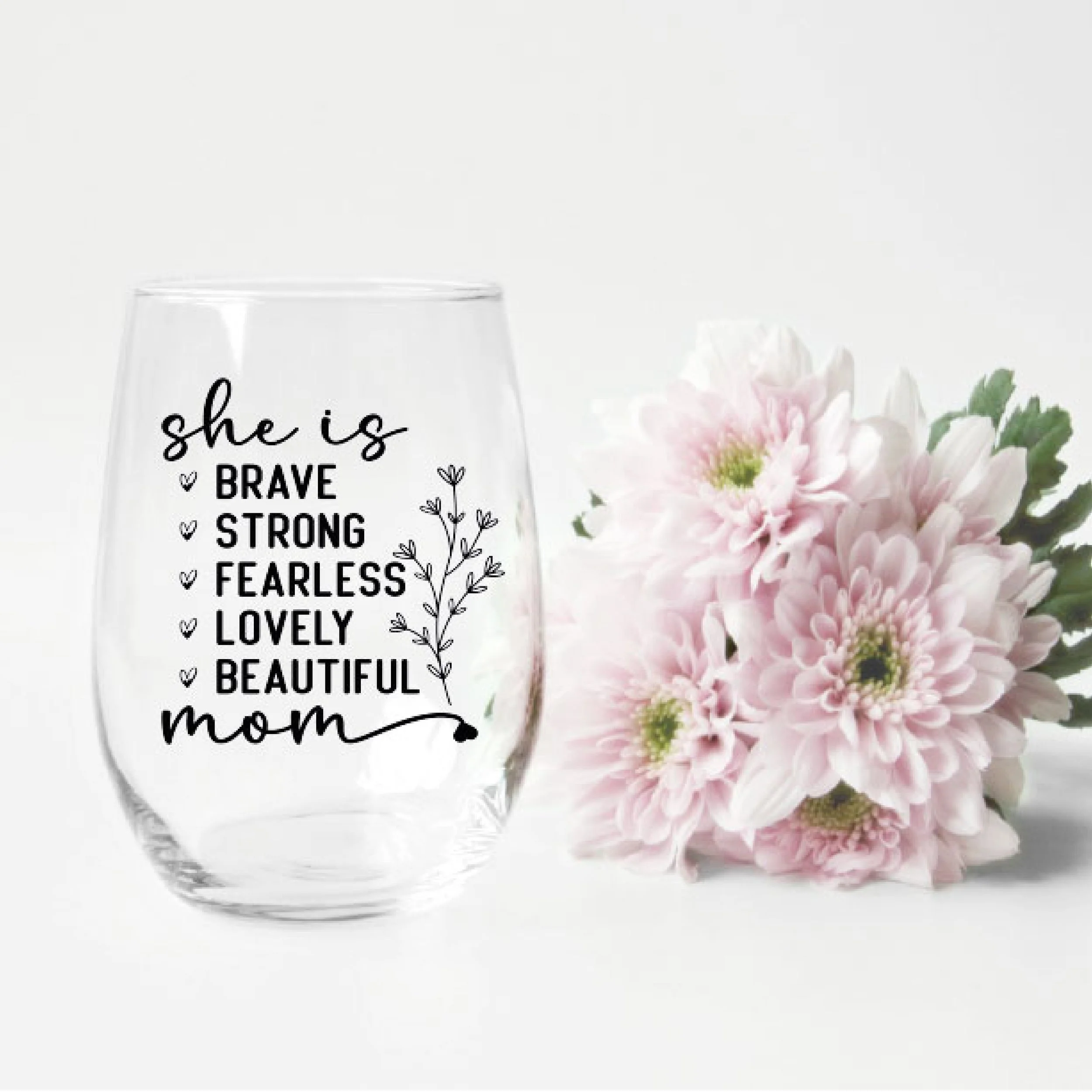 Vaso para vino She Is Mom