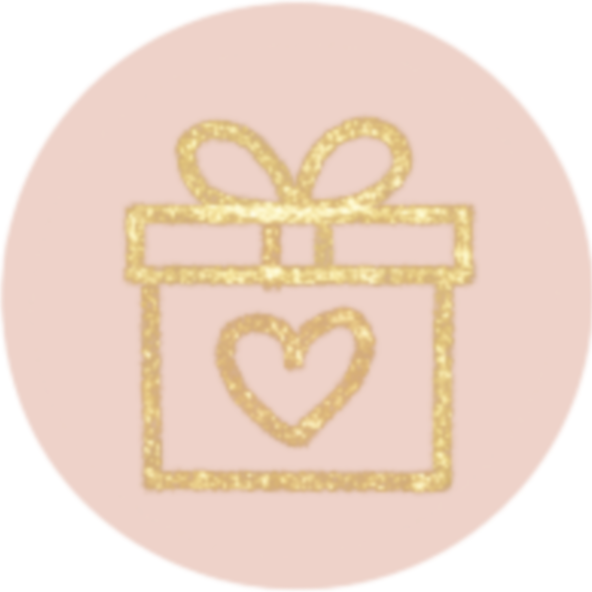 Decoración de regalo con lazo dorado en fondo rojo y blanco.