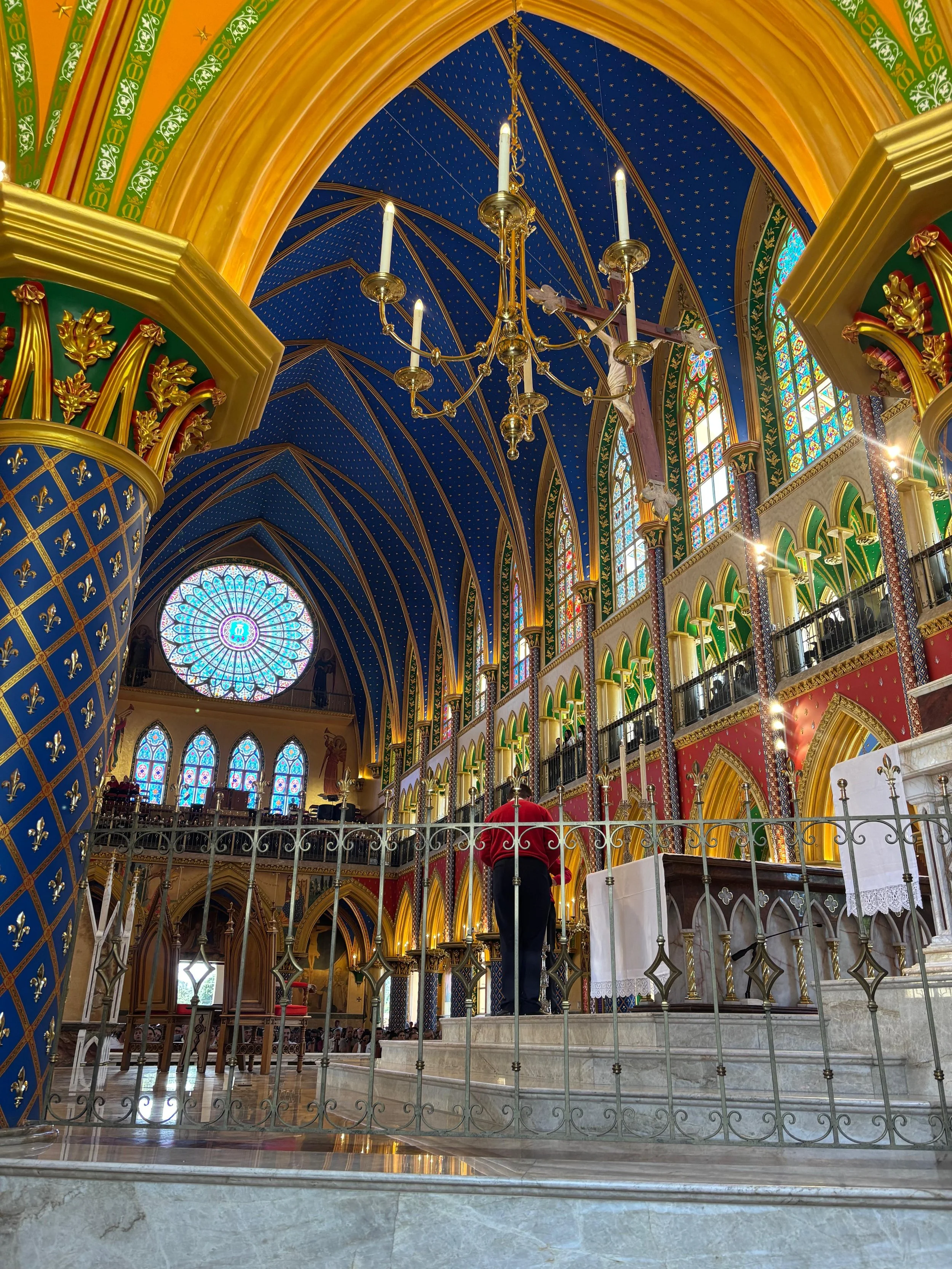 Inside Our Lady of Fátima Shrine at the Heralds of the Gospel in Tocancipá, Colombia