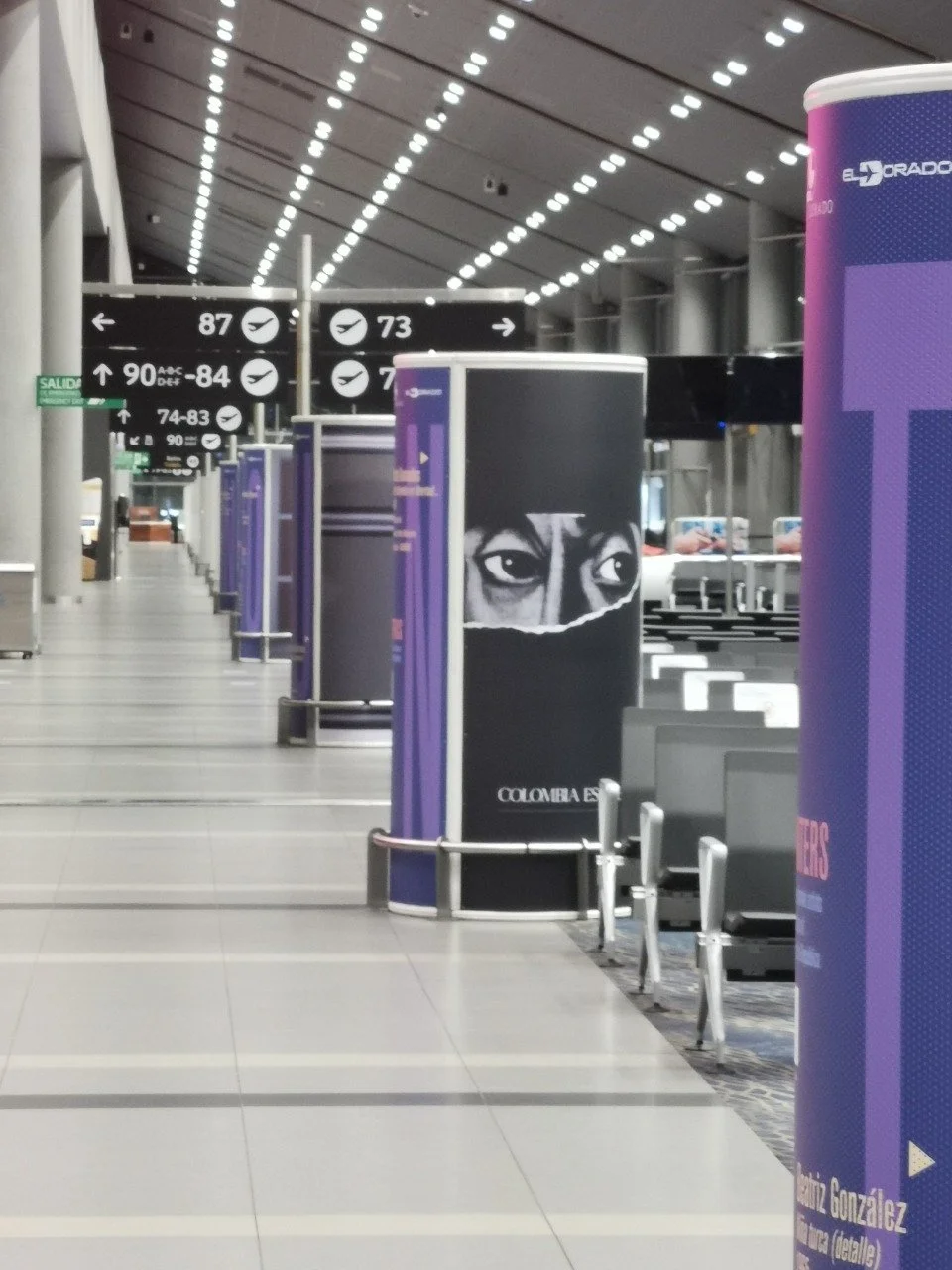 Interior of El Dorado International Airport in Bogotá, Colombia