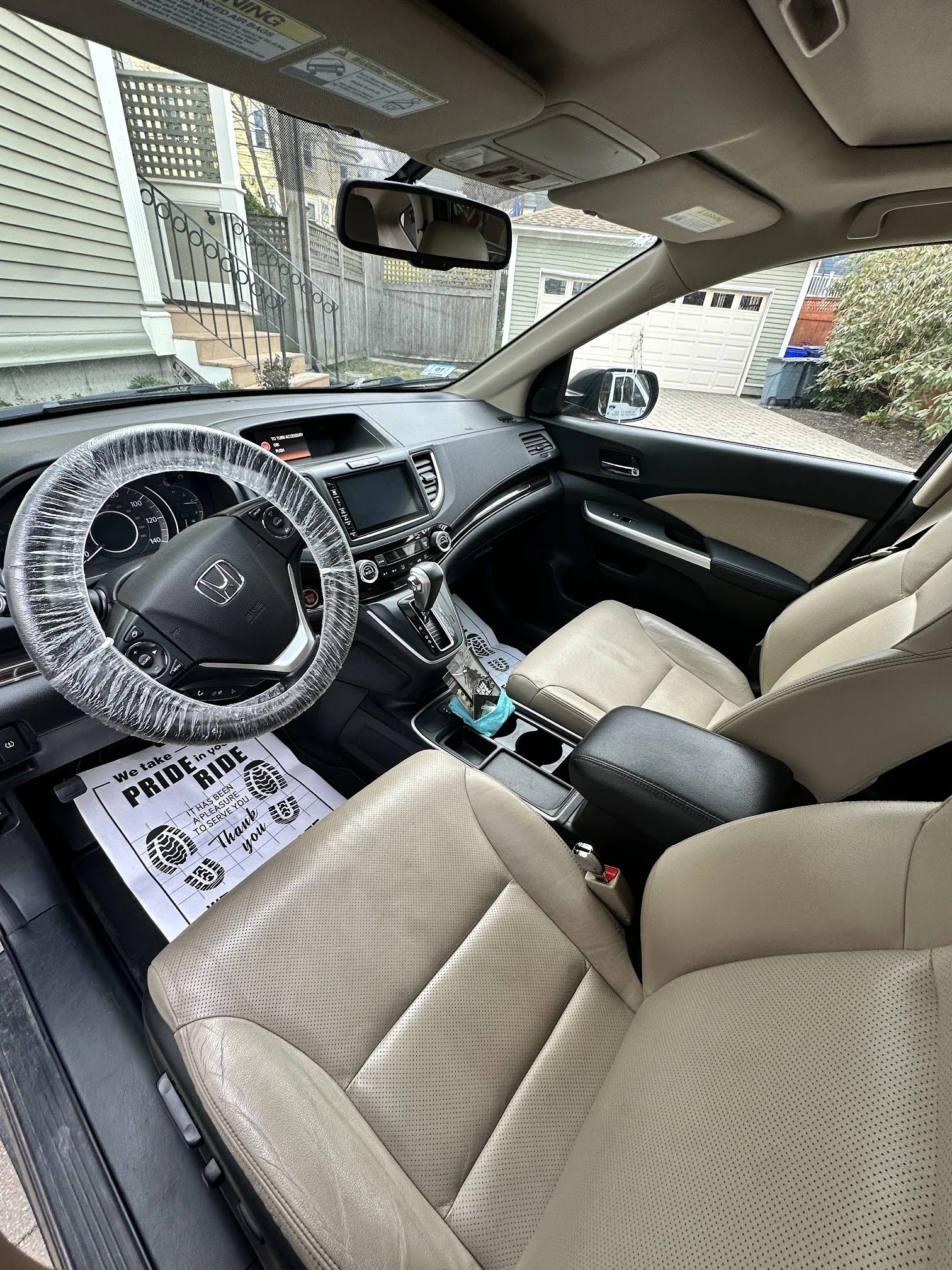 Honda interior after a Cabin Refresh Deluxe interior detail