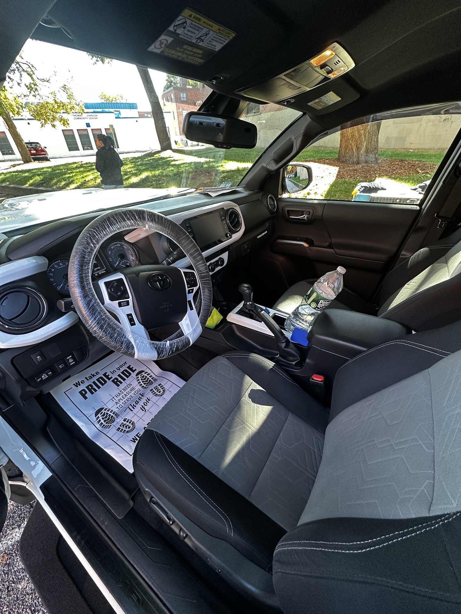 Front seats and dashboard after an interior detail