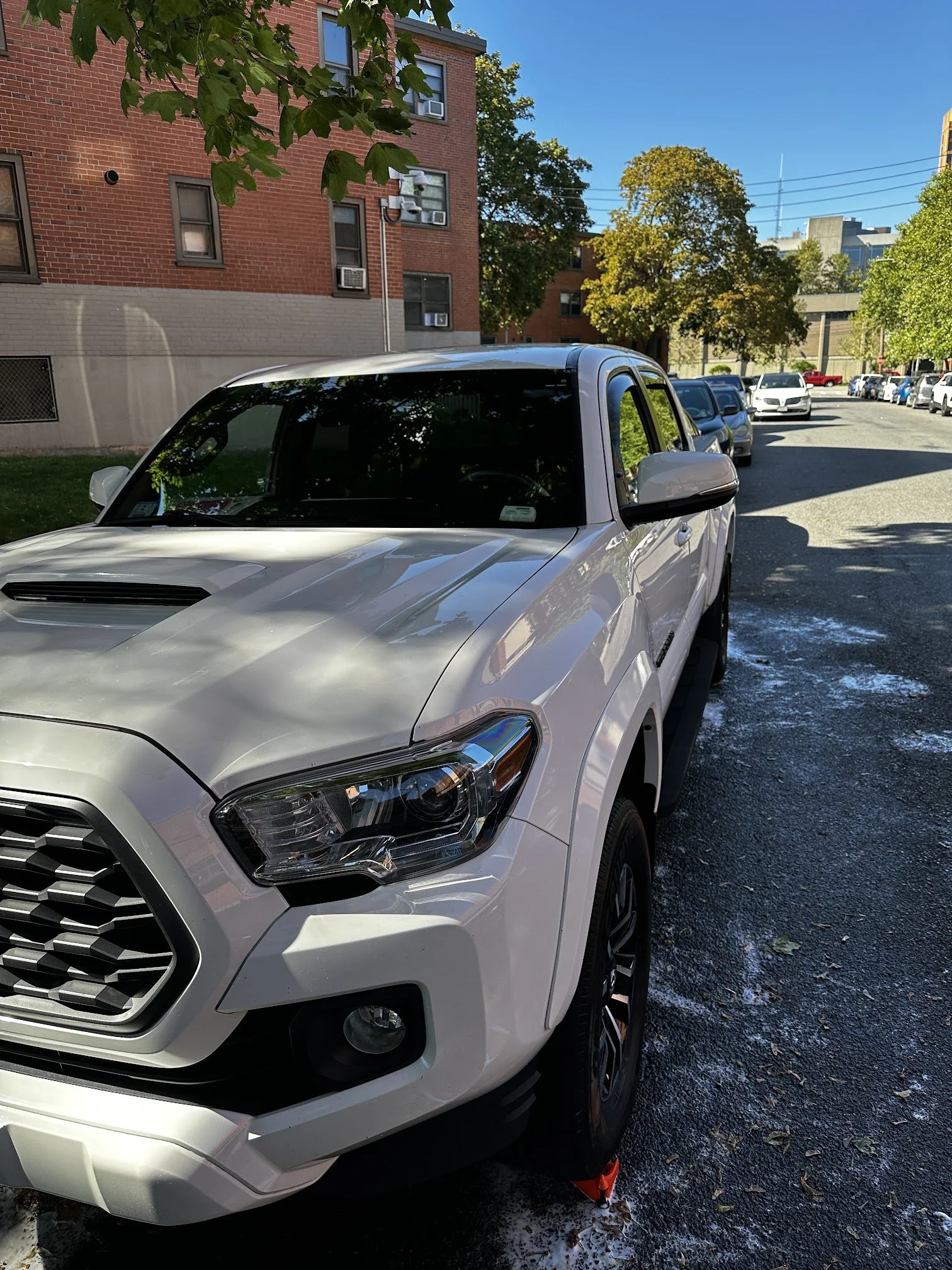 White pickup truck after an exterior detail