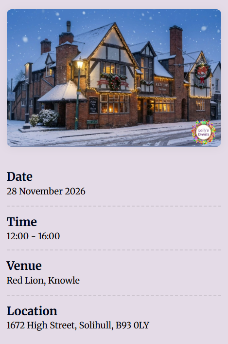 Christmas Fair – Red Lion Knowle