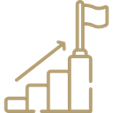 Graphique de croissance avec une flèche pointant vers le haut