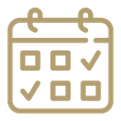 Calendrier avec des dates cochées