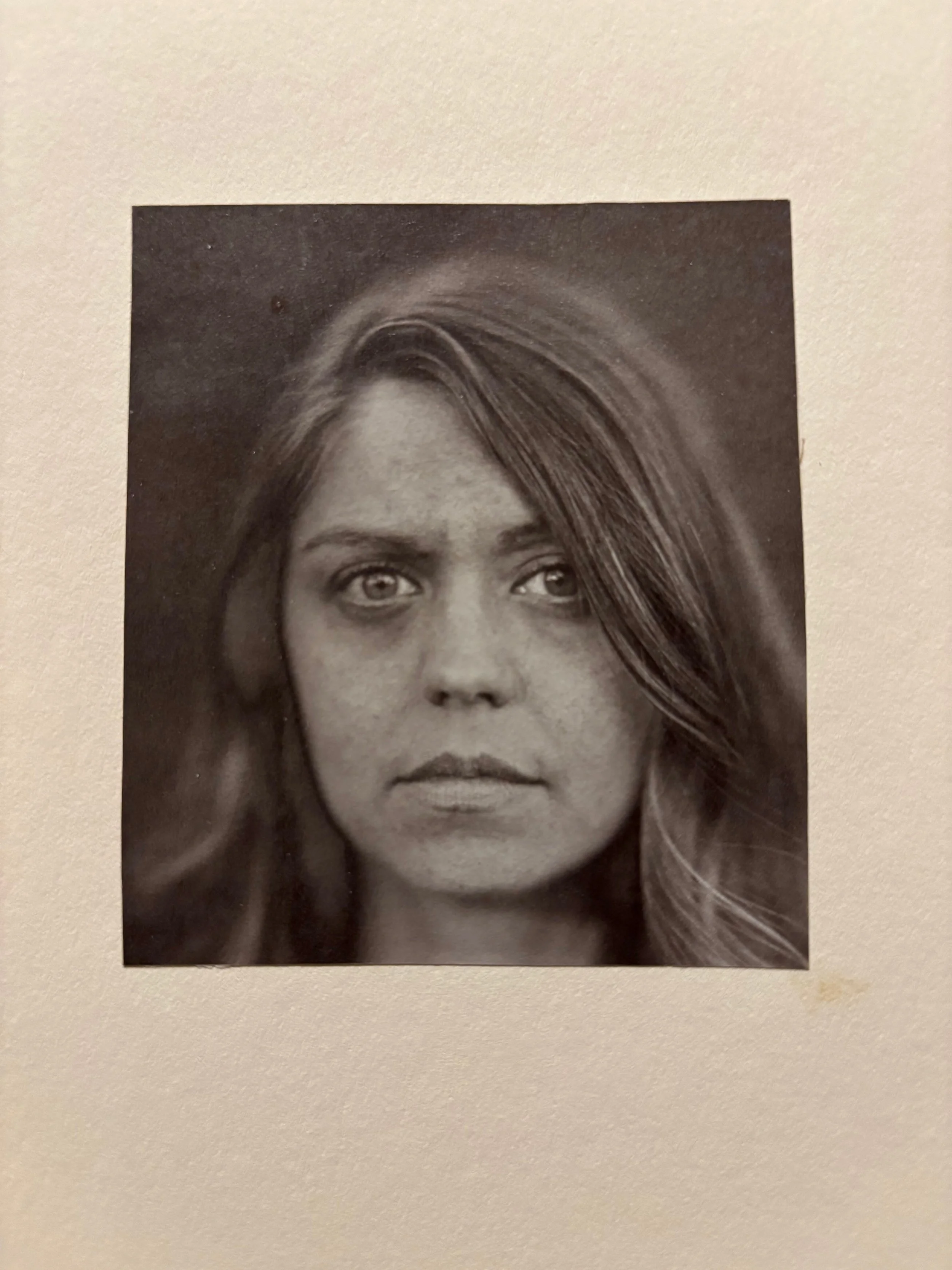 Albumen print, test print from wet collodion glass negative, 2024