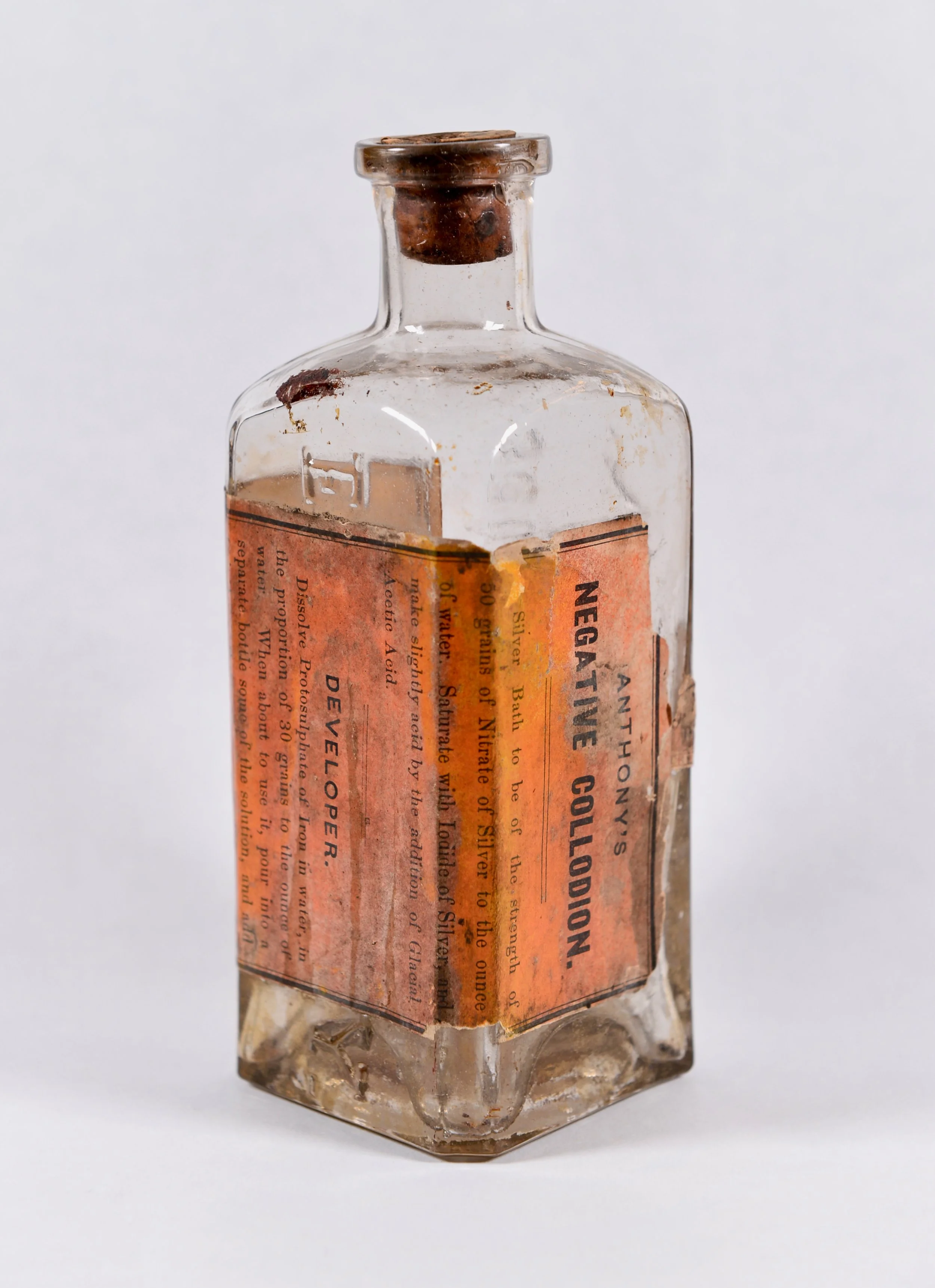 Anthony collodion bottle, circa 1864-1866