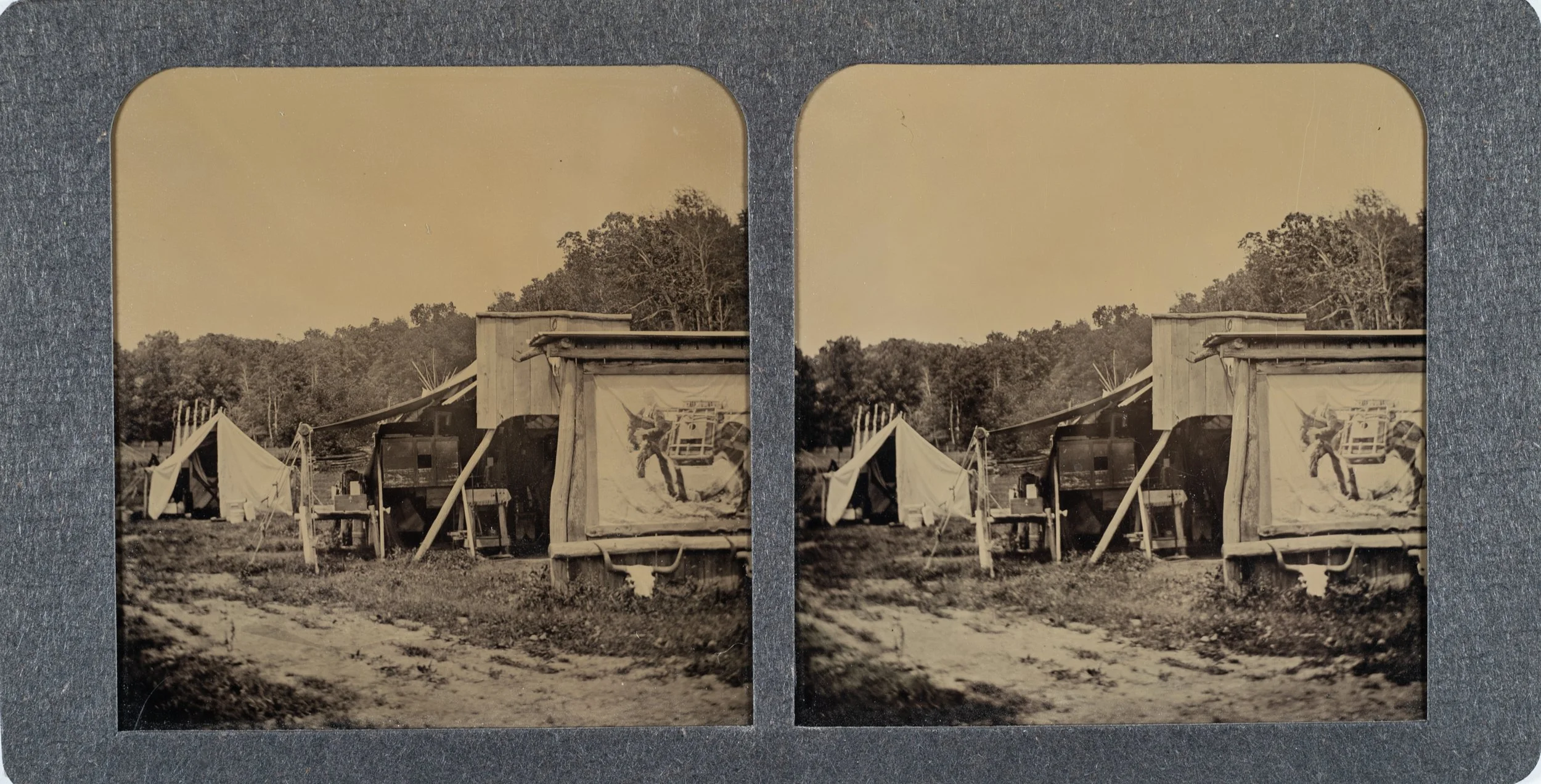 7 x 3.625 in. wet collodion stereocard, 2019