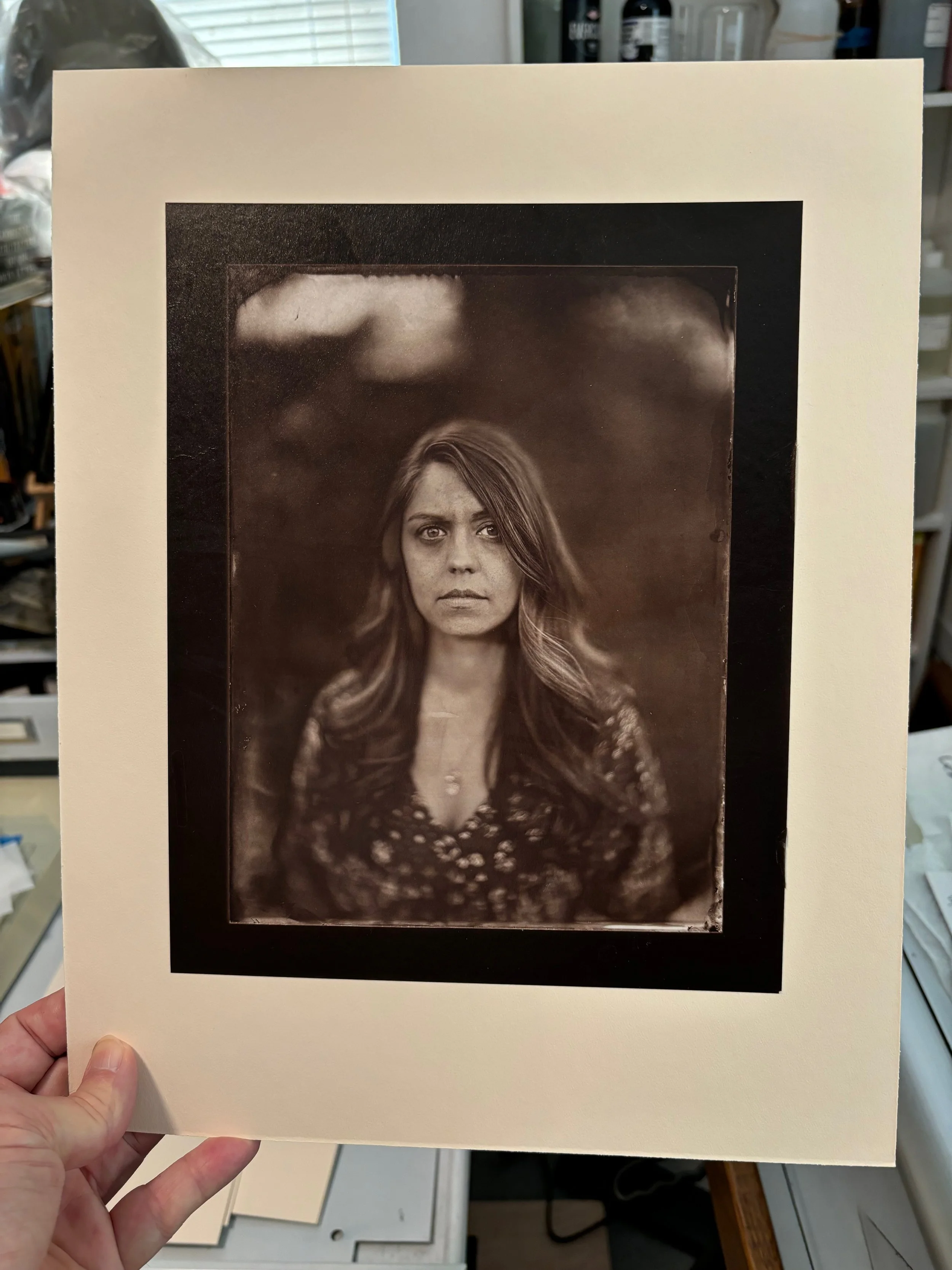 8 x 10 in. albumen print from whole plate (6.5 x 8.5 in.) wet collodion glass negative mounted to 11 x 14 in. board, 2024