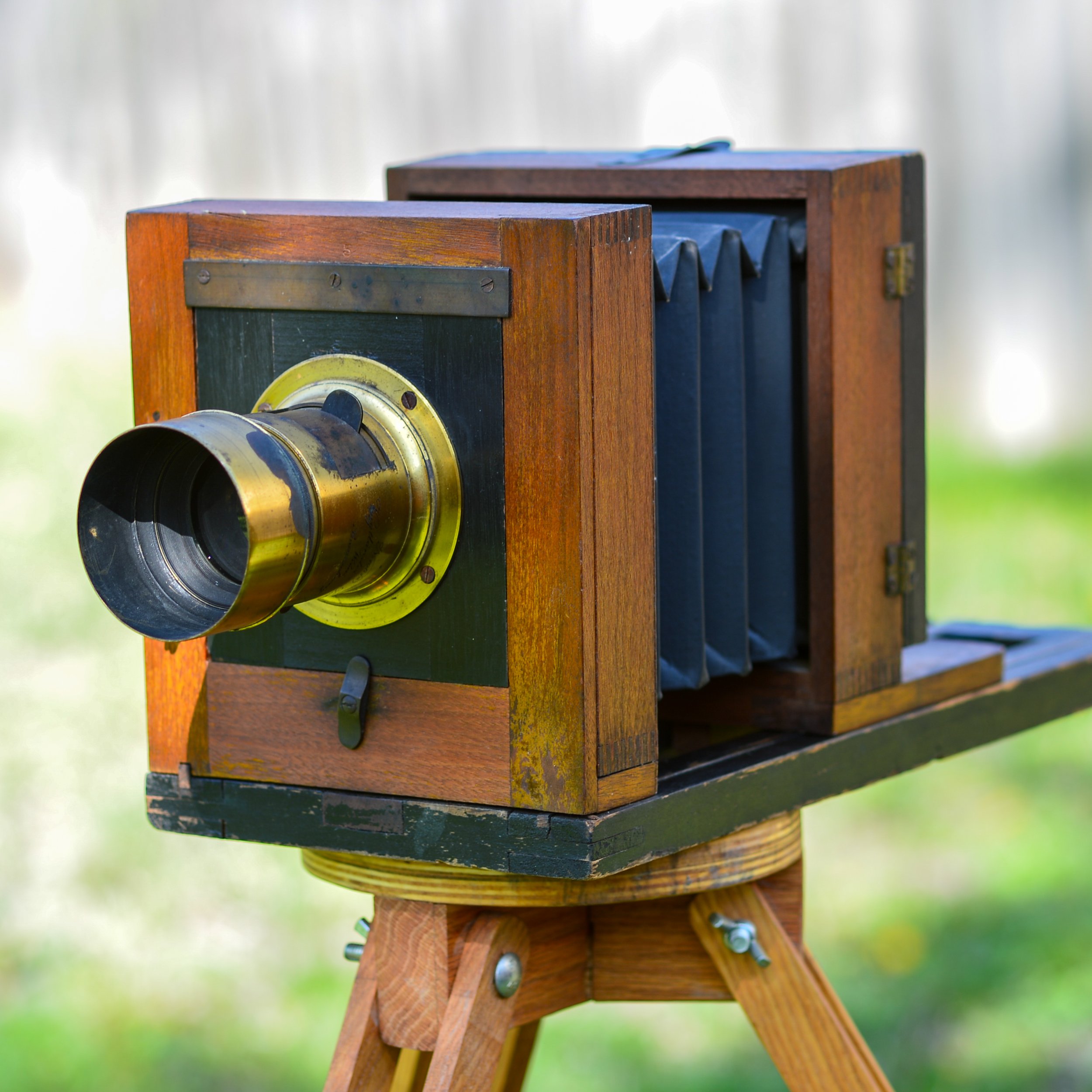 Original wet collodion-era American Optical camera with original Voigtlander lens, 1867