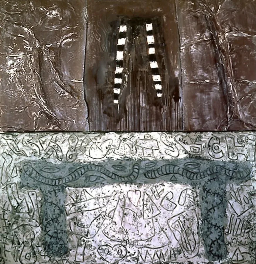 1989
Oráculo de glifos
Plomo y óleo sobre lino y madera
240x240