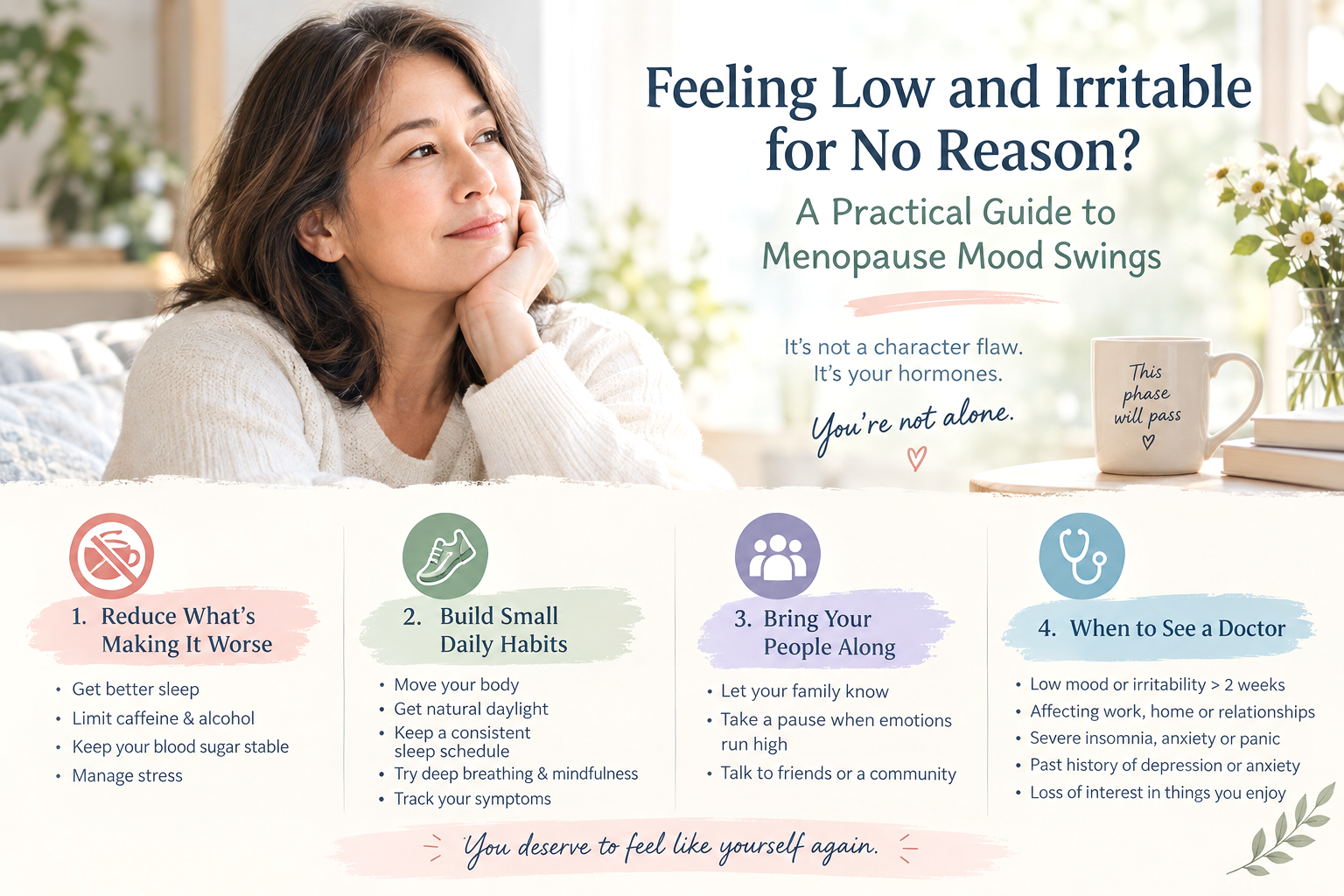 Feeling Low and Irritable for No Reason? A Practical Guide to Menopause Mood Swings