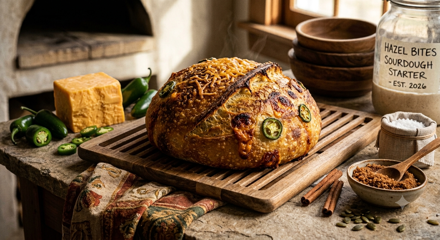 Sourdough Jalapeno Cheddar Bread