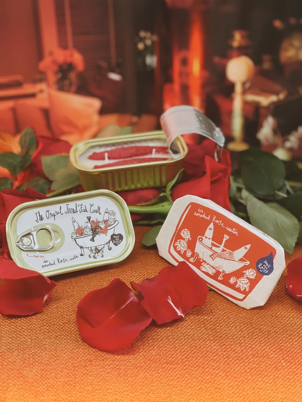 Smoked Rose Water Handmade Soy Wax Tin Candle