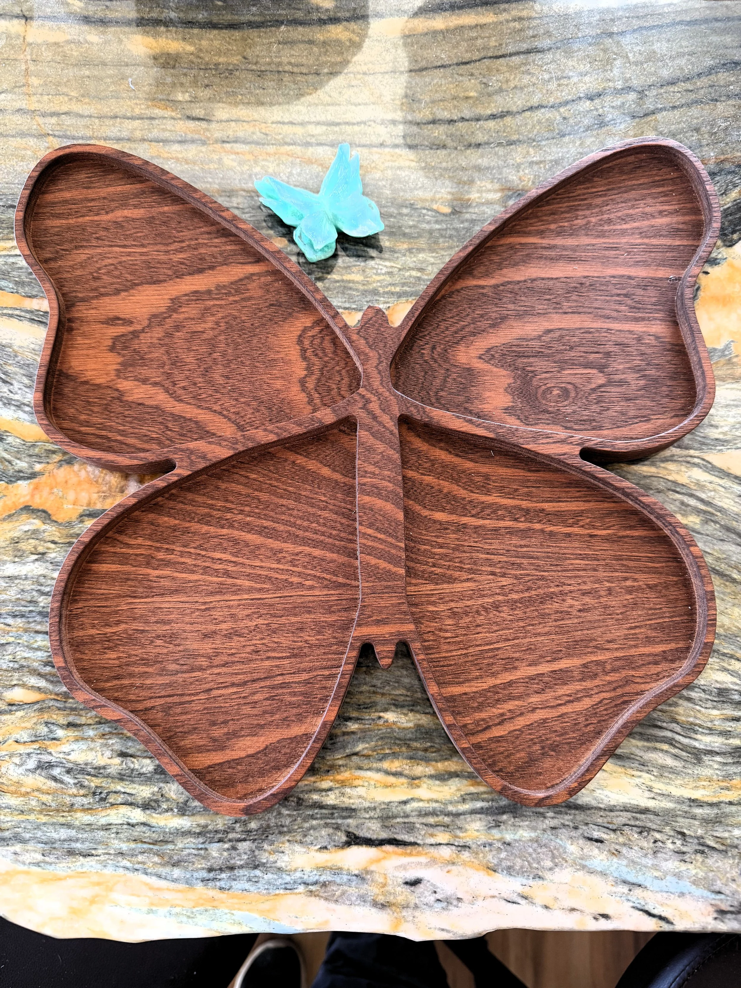 Butterfly Wooden Serving Tray