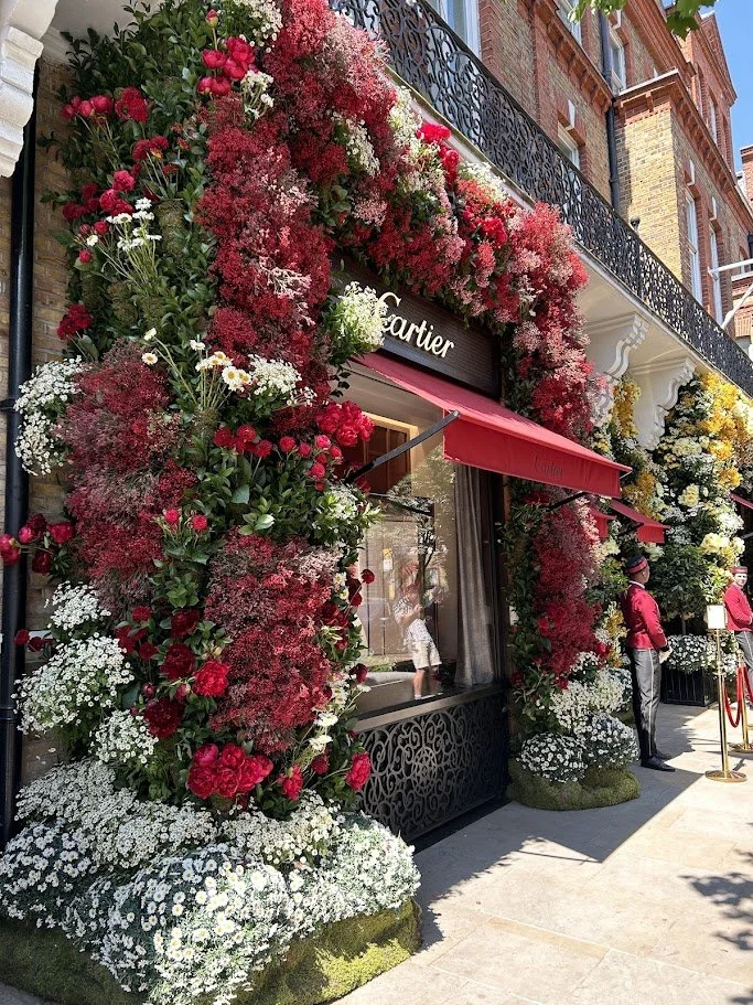 London storefront during the Chelsea Flower Show in May 2024