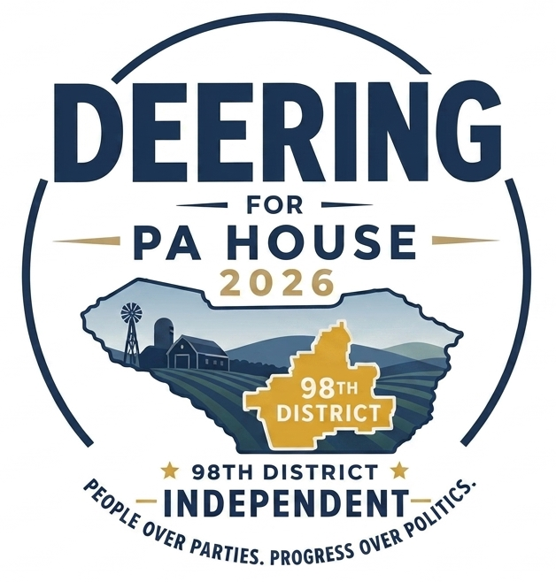 Josh Deering for PA House, 98th district. People over parties. Progress over politics.