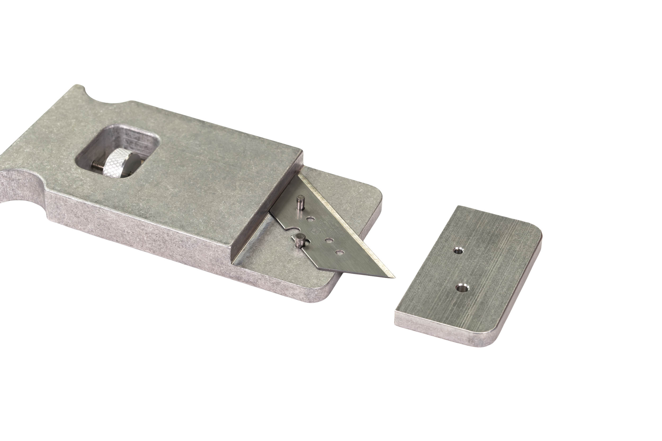 Close-up of AirGlide cutting hardware and replaceable blade components.