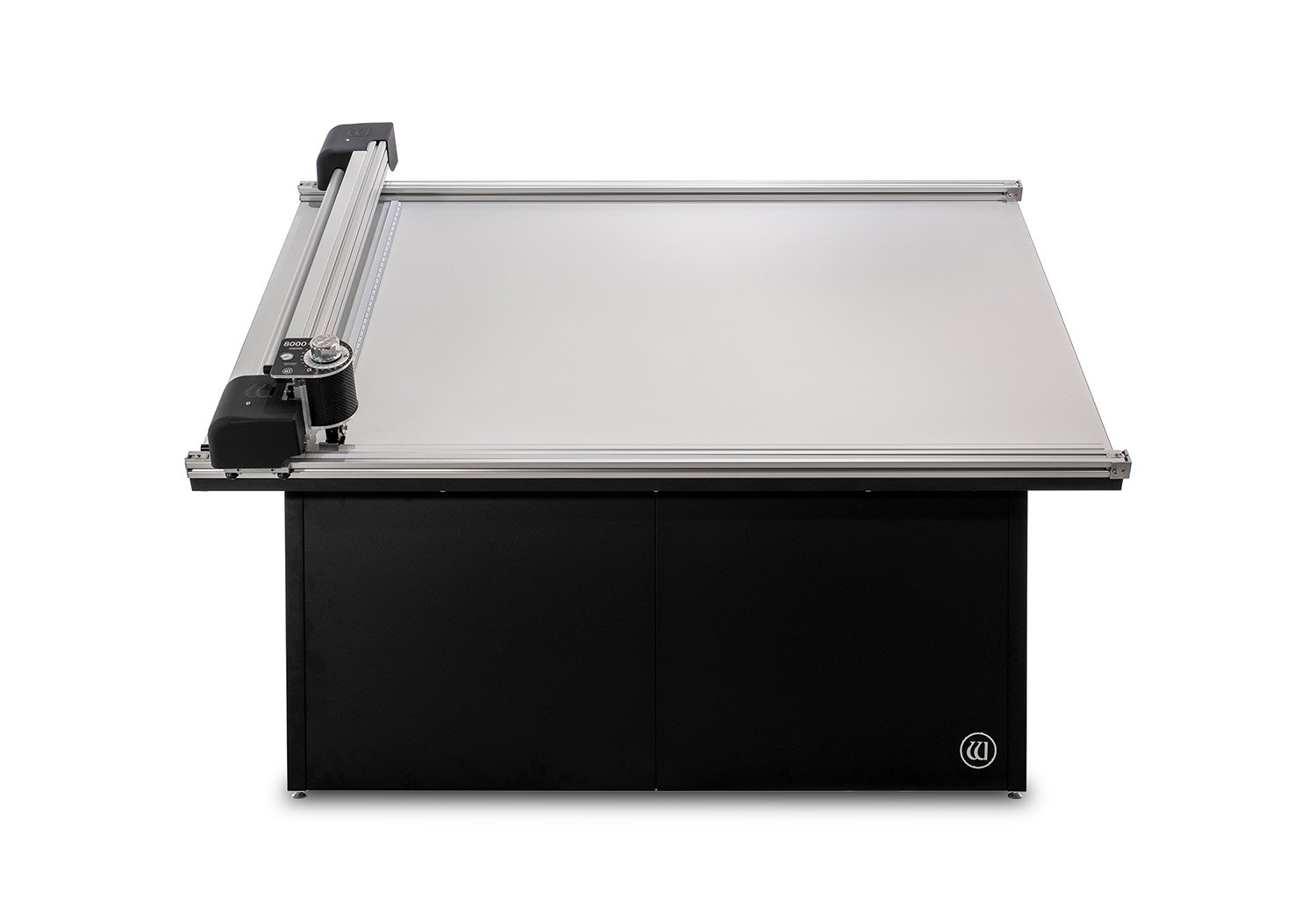 Wizard 8000+ computerized mat cutter, front view.