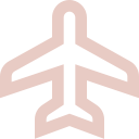 Line art illustration of an airplane