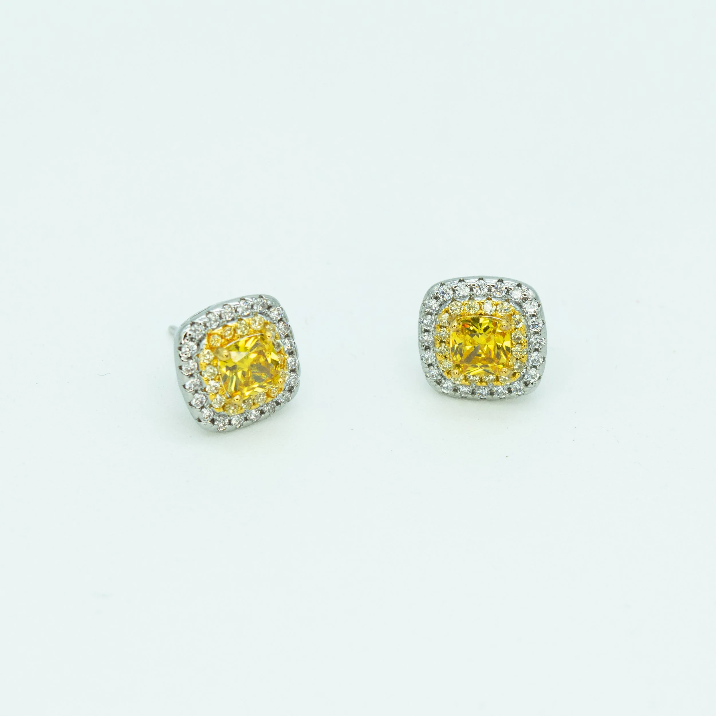 Aretes Halo Amarillos