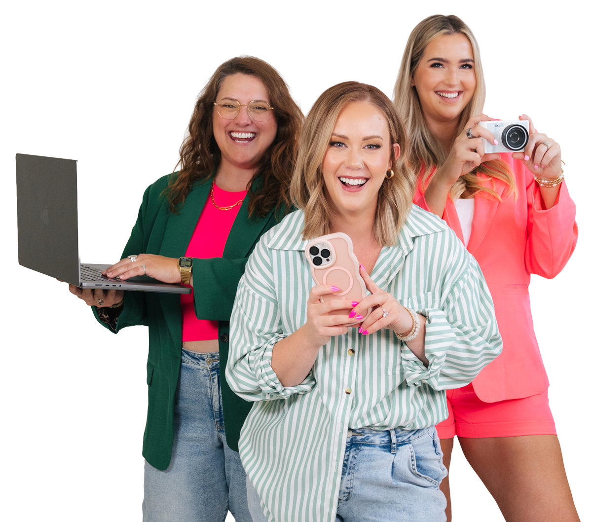 The 3 women of Birch & Bloom's social media marketing team