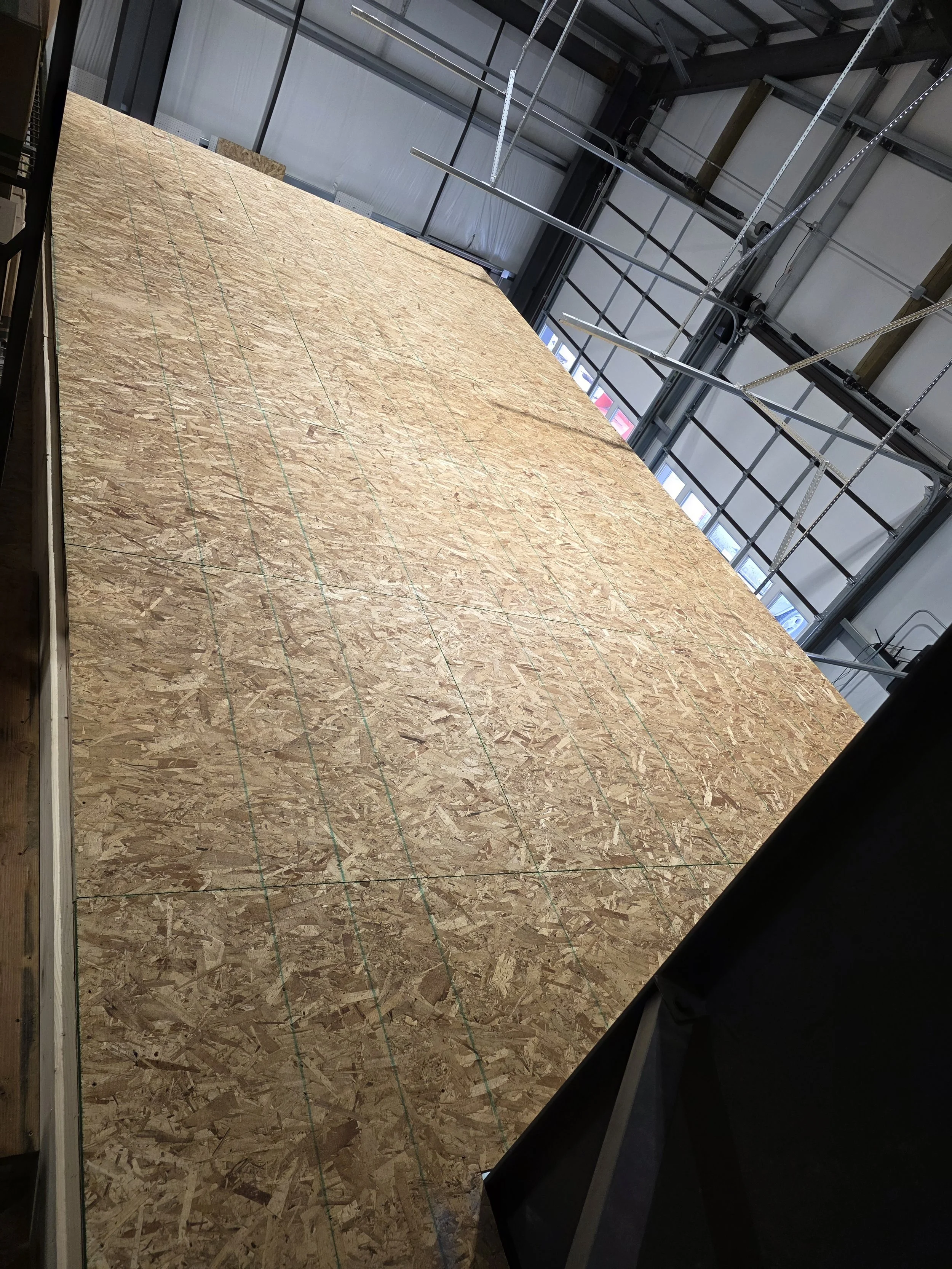 Finished mezzanine deck from above, Opportunity, Montana