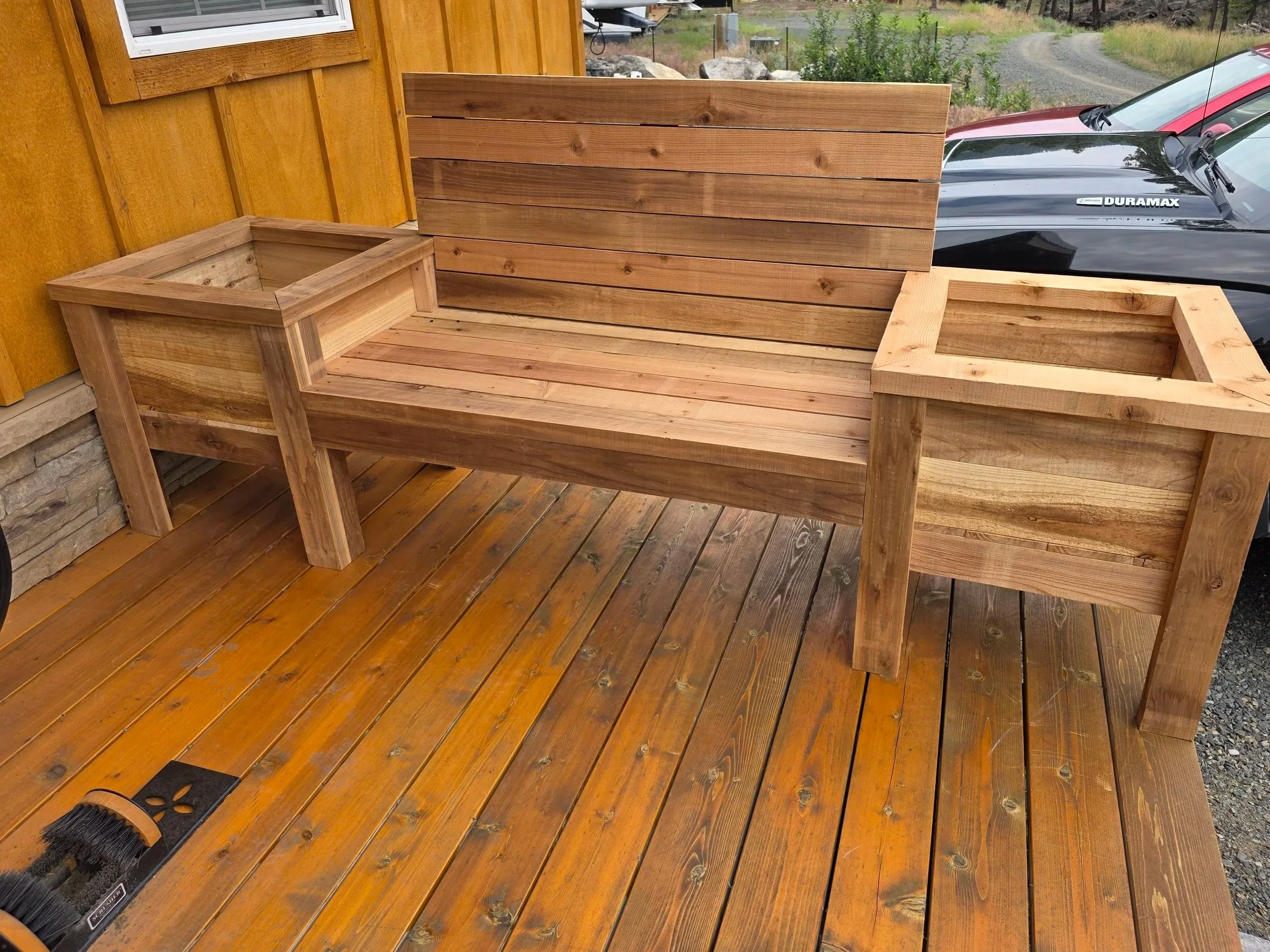 Cedar Planter Benches — Anaconda
