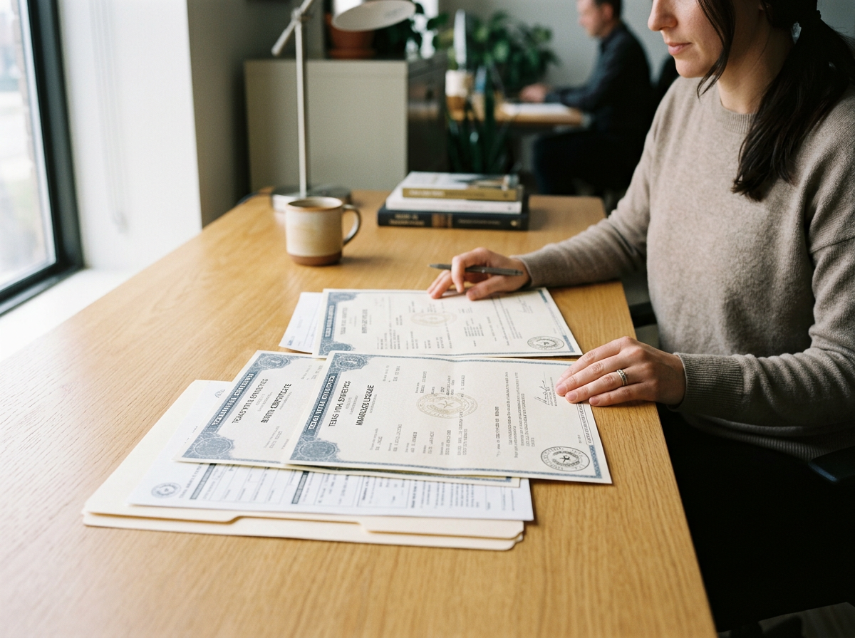 This illustrates the legal guidelines followed by LC Notary Public Firm, informing clients that Texas notaries cannot legally notarize certified vital records.