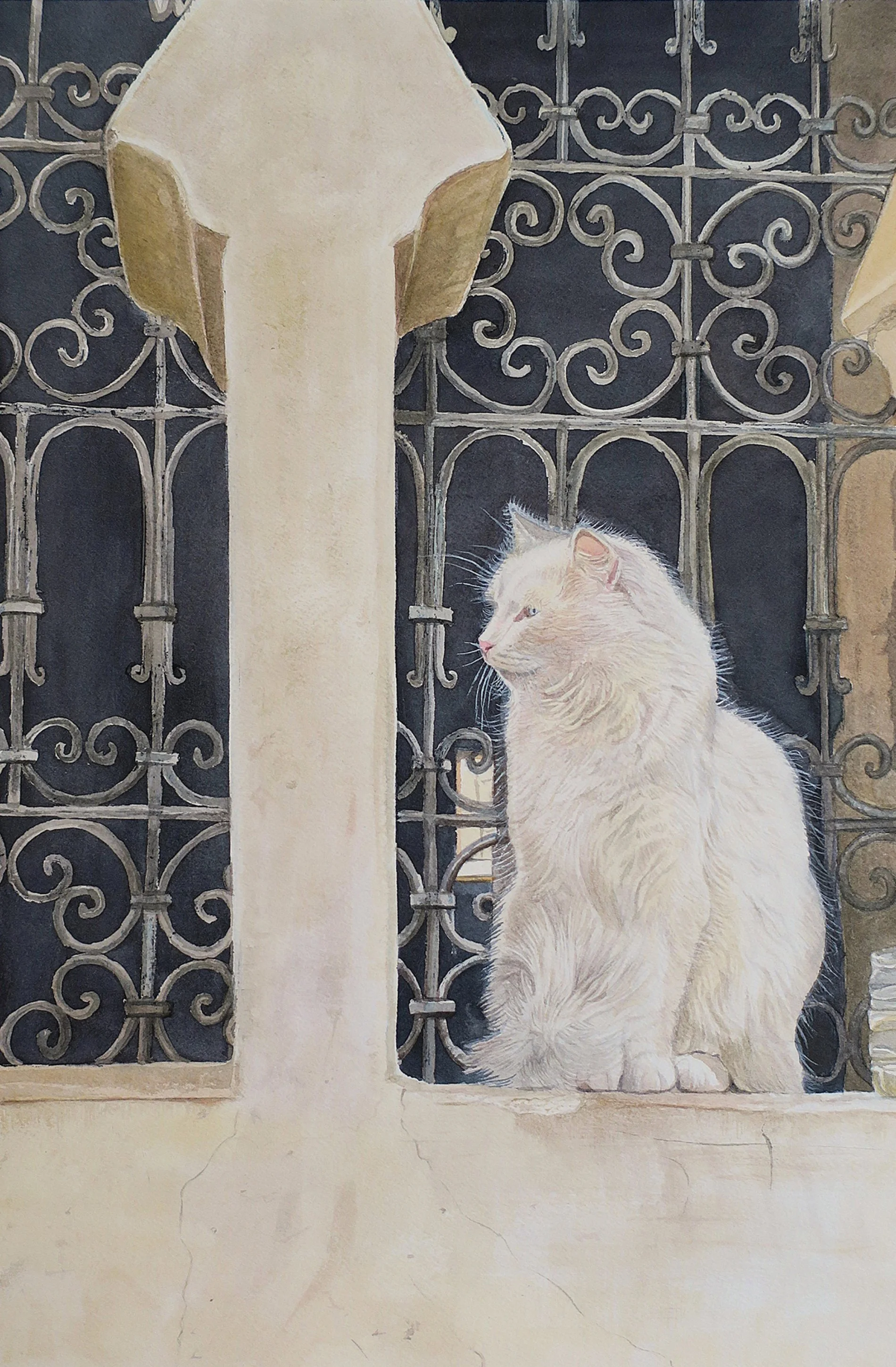 Moroccan Muse, 2025  
Watercolor on paper, 19x12