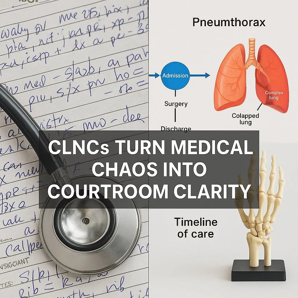 🩺💼 Behind every powerful piece of courtroom evidence, there&rsquo;s a Certified Legal Nurse Consultant translating the complex into the compelling.

When medical malpractice is on trial, jurors need more than charts and jargon&mdash;they need clari