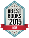 A badge or award ribbon titled 'The Best Books of 2015' from Indie, featuring a star and decorative elements.