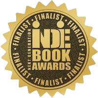 Gold medallion emblem for the Indie Book Awards, featuring the text 'Finalist' and 'Indie Book Awards' in a circular design.