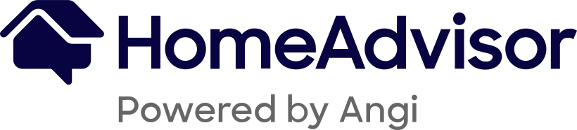 HomeAdvisor logo with a house icon and the text 'HomeAdvisor Powered by Angi'