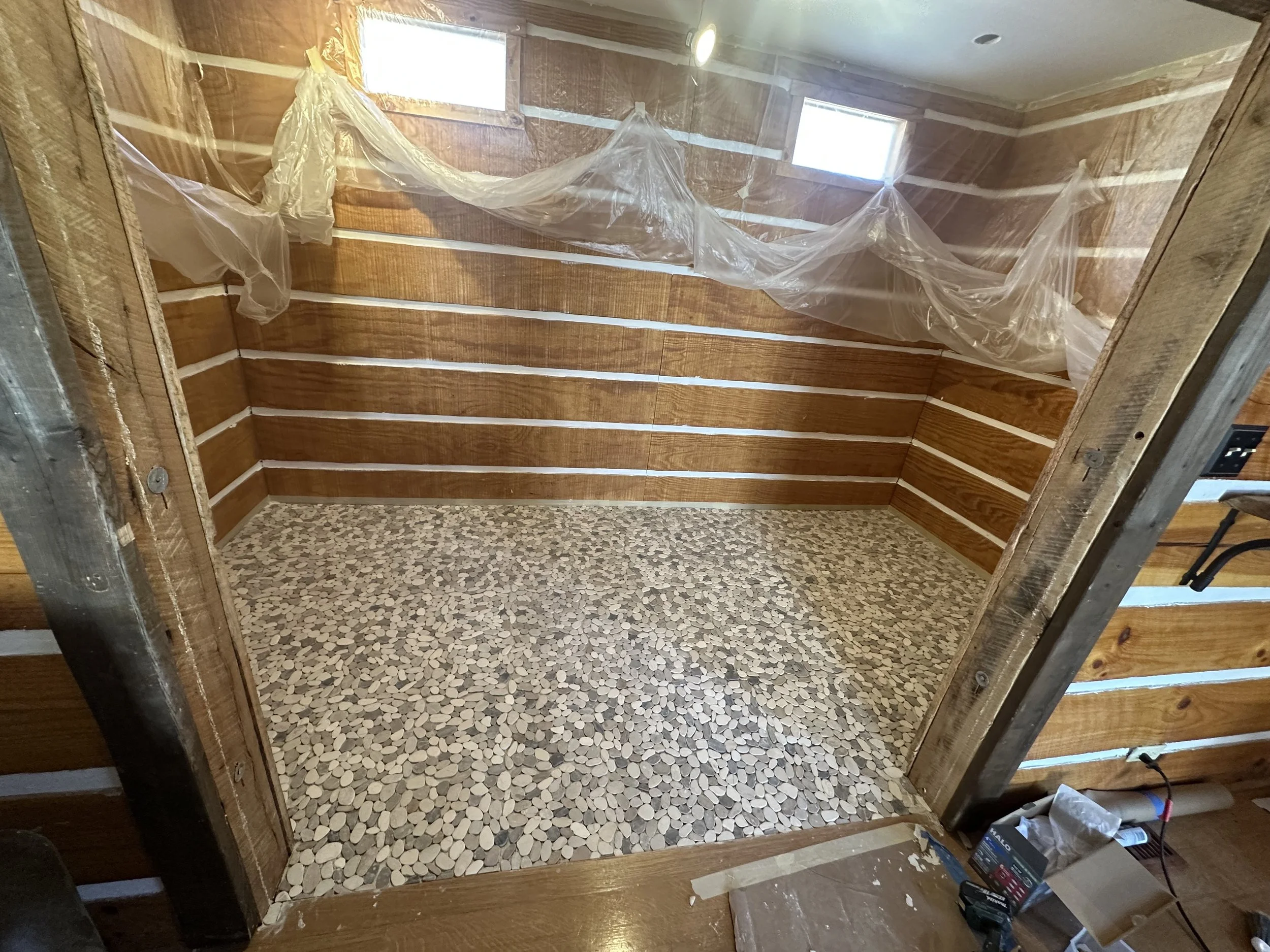 Wood framing and interior construction project 