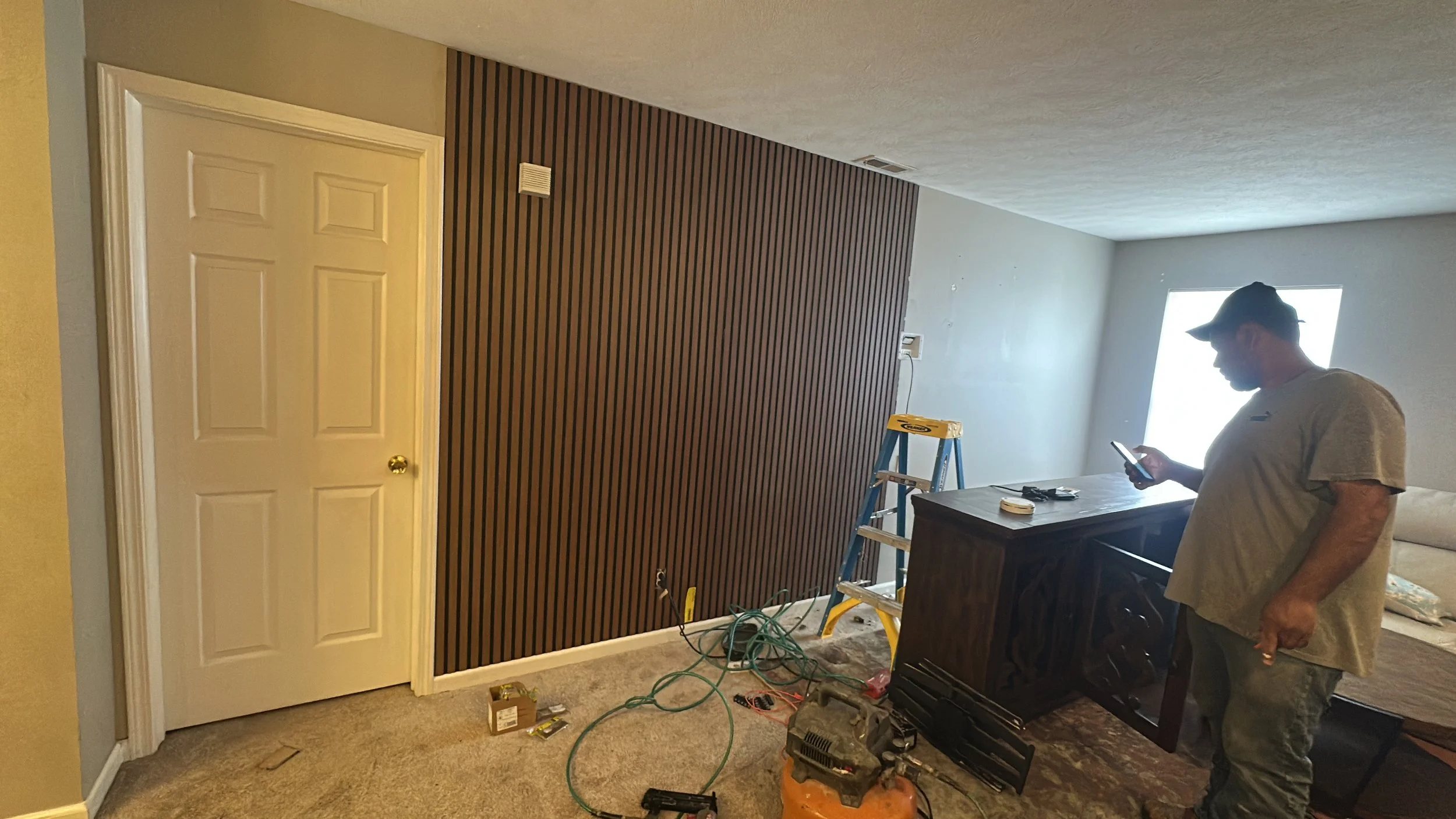 Interior wall remodeling and renovation 