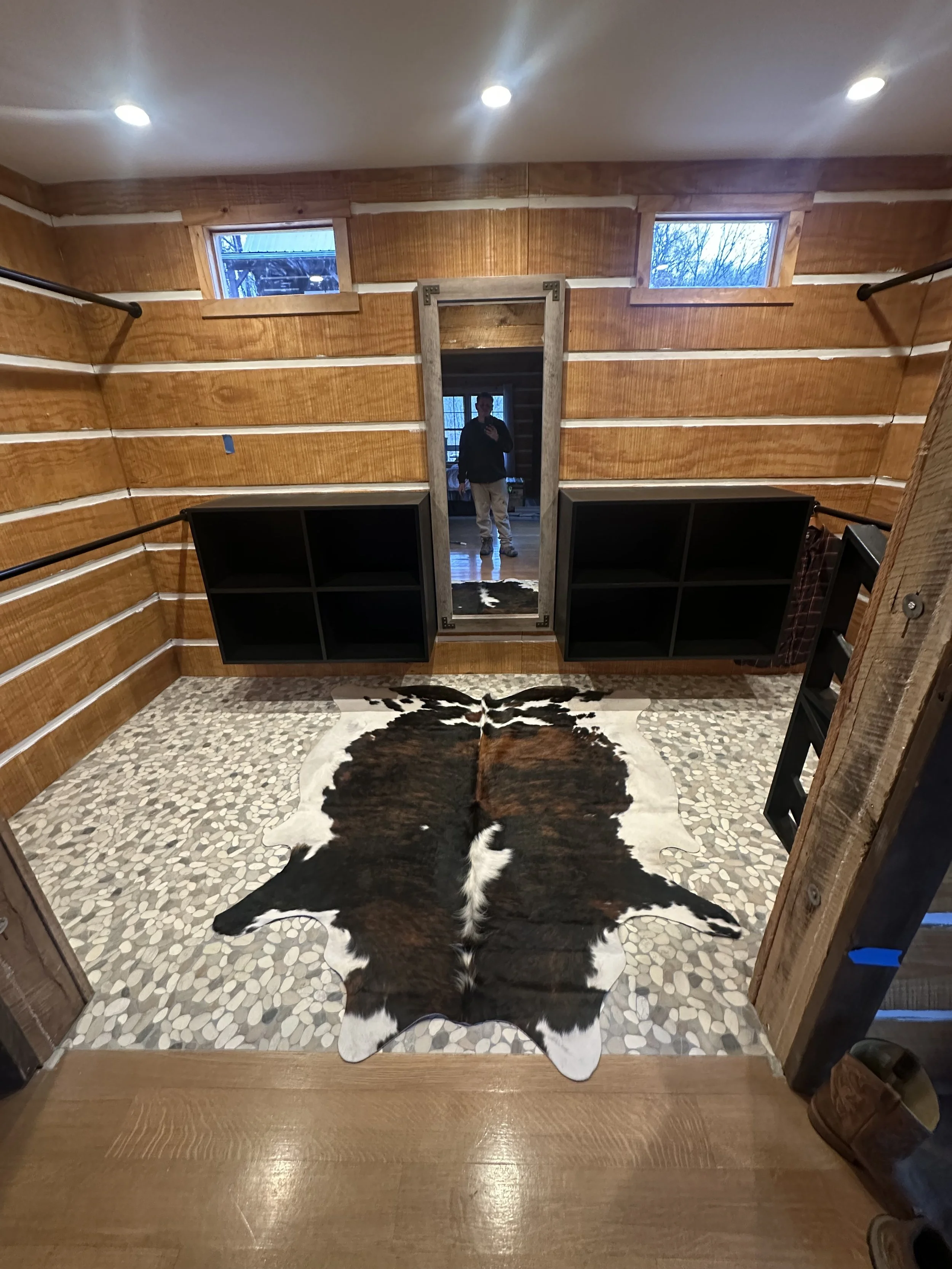 Interior wood framing and remodeling project