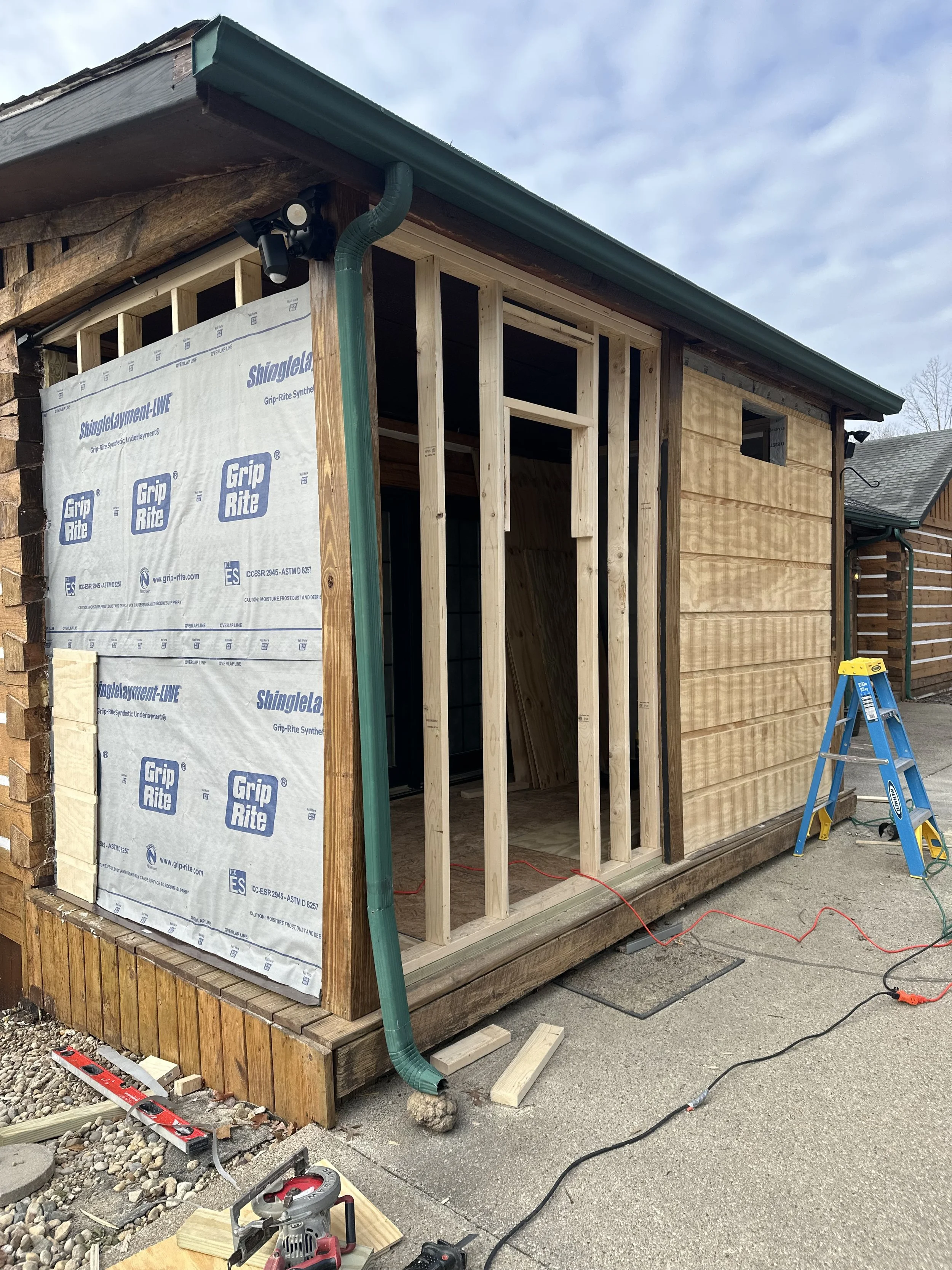 wood framing construction project