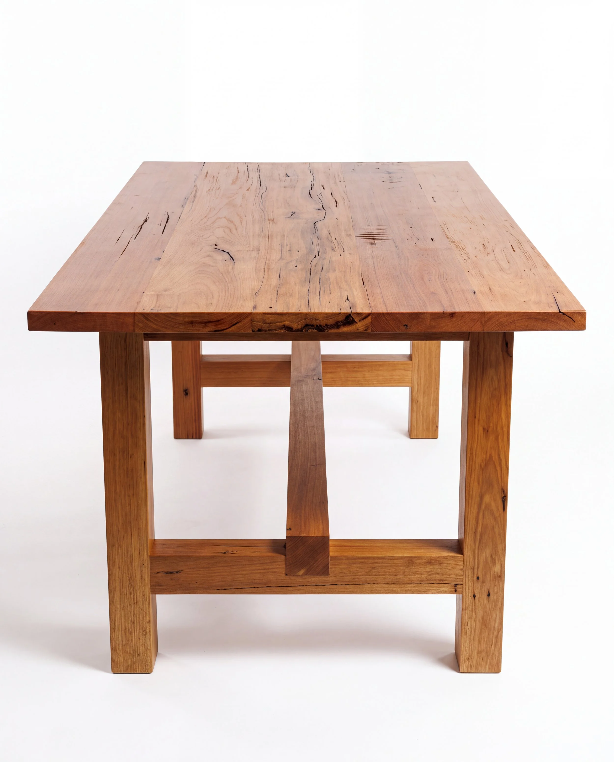 Natural solid timber dining table