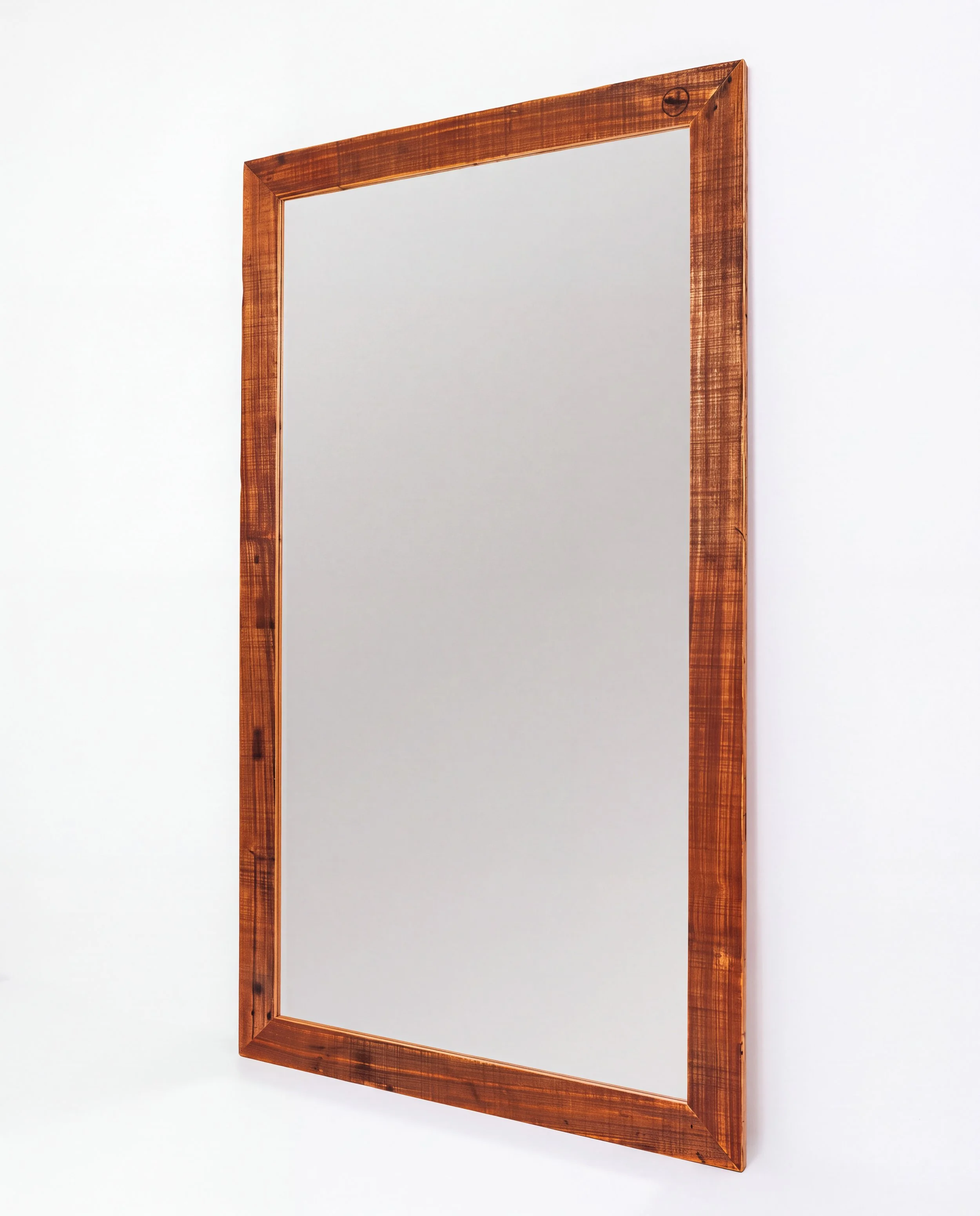 Solid timber natural floor standing mirror rustic messmate
