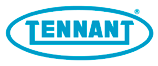 Tennant logo with blue text and oval outline.